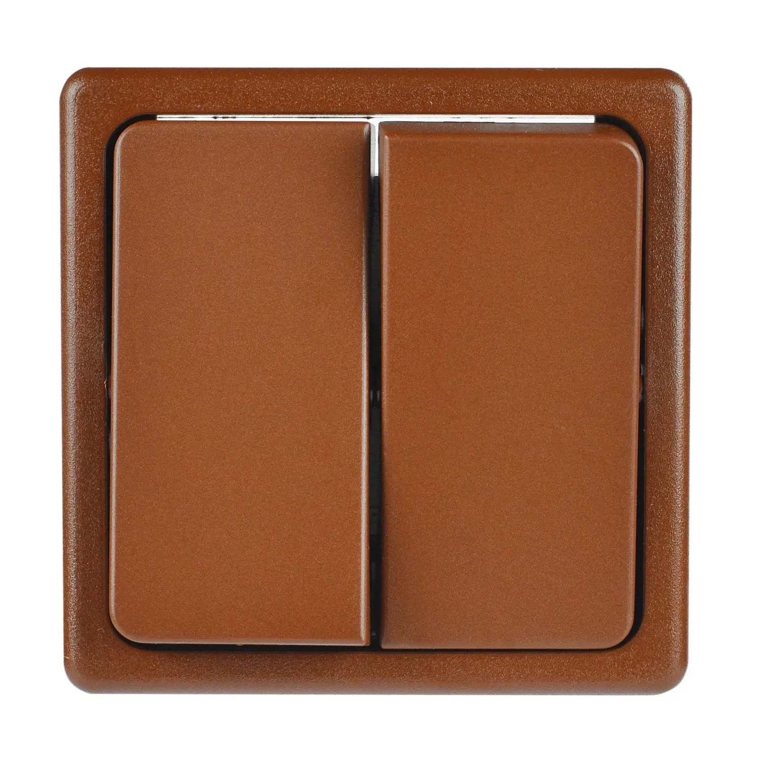 SEZ Dvojitý střídavý spínač Standard DS 1221-5B HP skořicový 28 x 82 x 82 mm