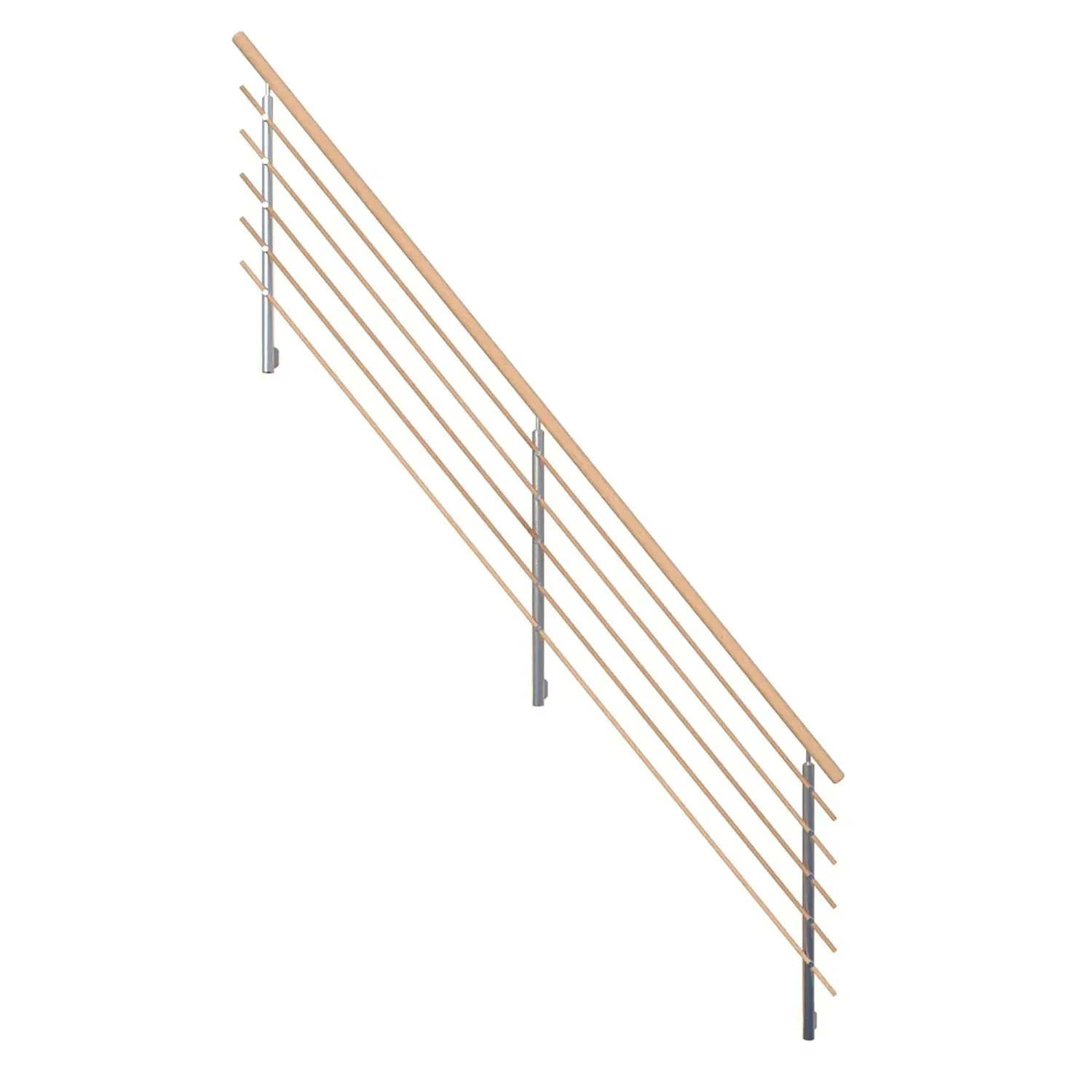 StarWood Designové dřevěné zábradlí s oblým bukovým madlem 362 cm