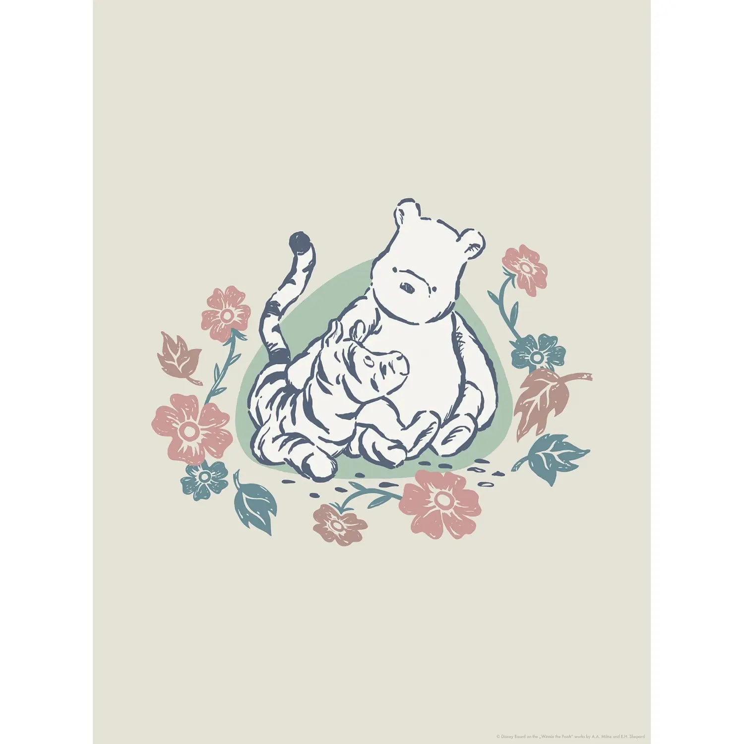 Komar Plakát Disney Winnie the Pooh Flowers and Friends 30 x 40 cm