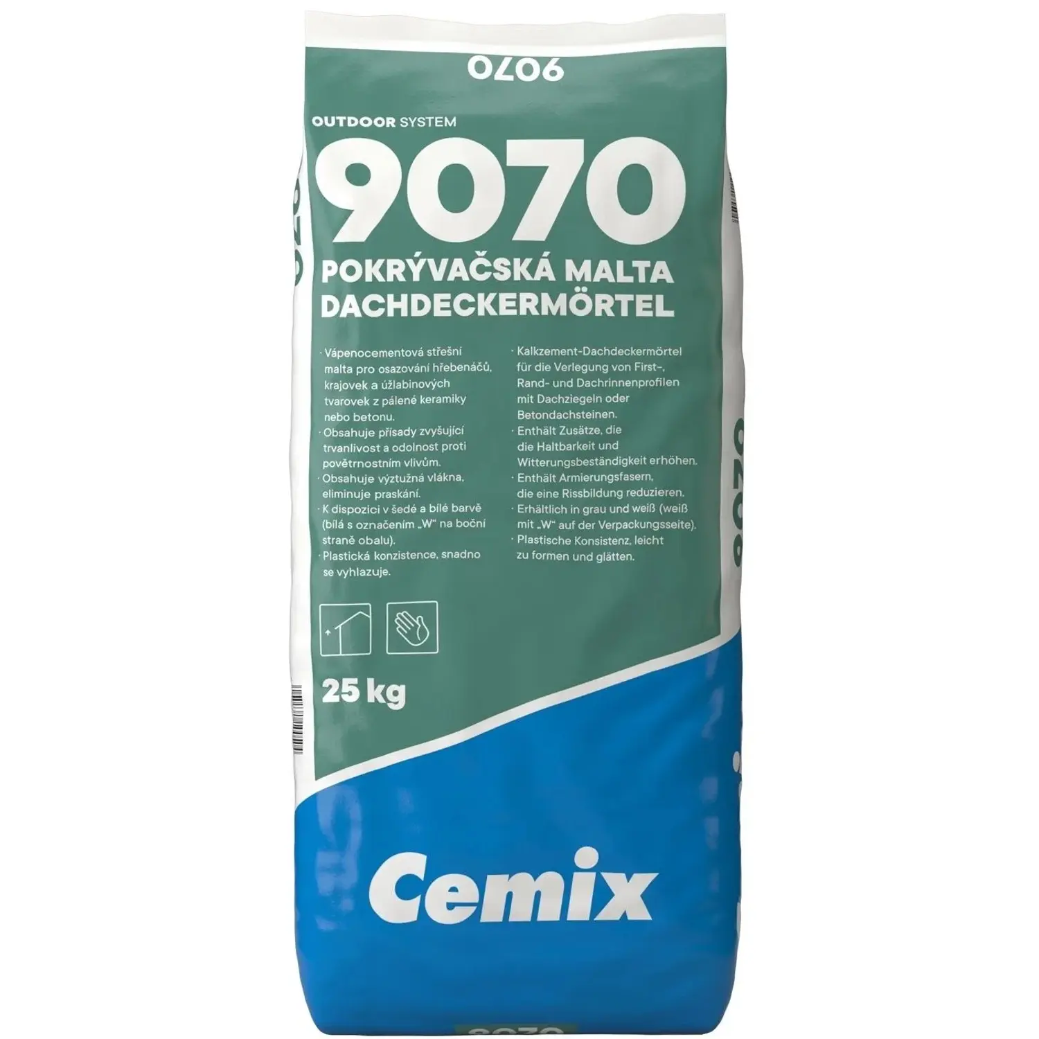 Cemix 9070 Pokrývačská malta šedá, 25 kg