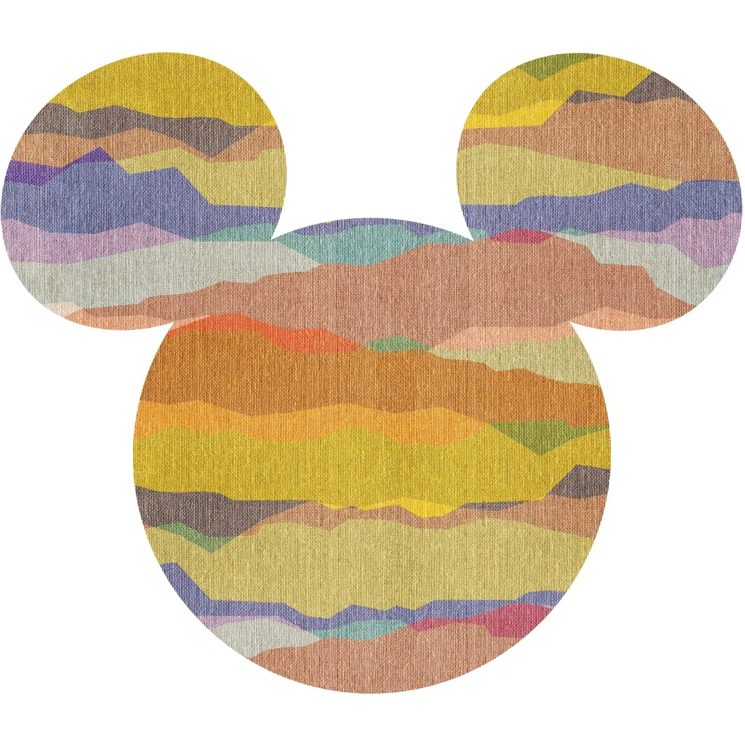 Komar Samolepicí vliesová fototapeta Dot Mickey Mouse Head 127 x 127 cm