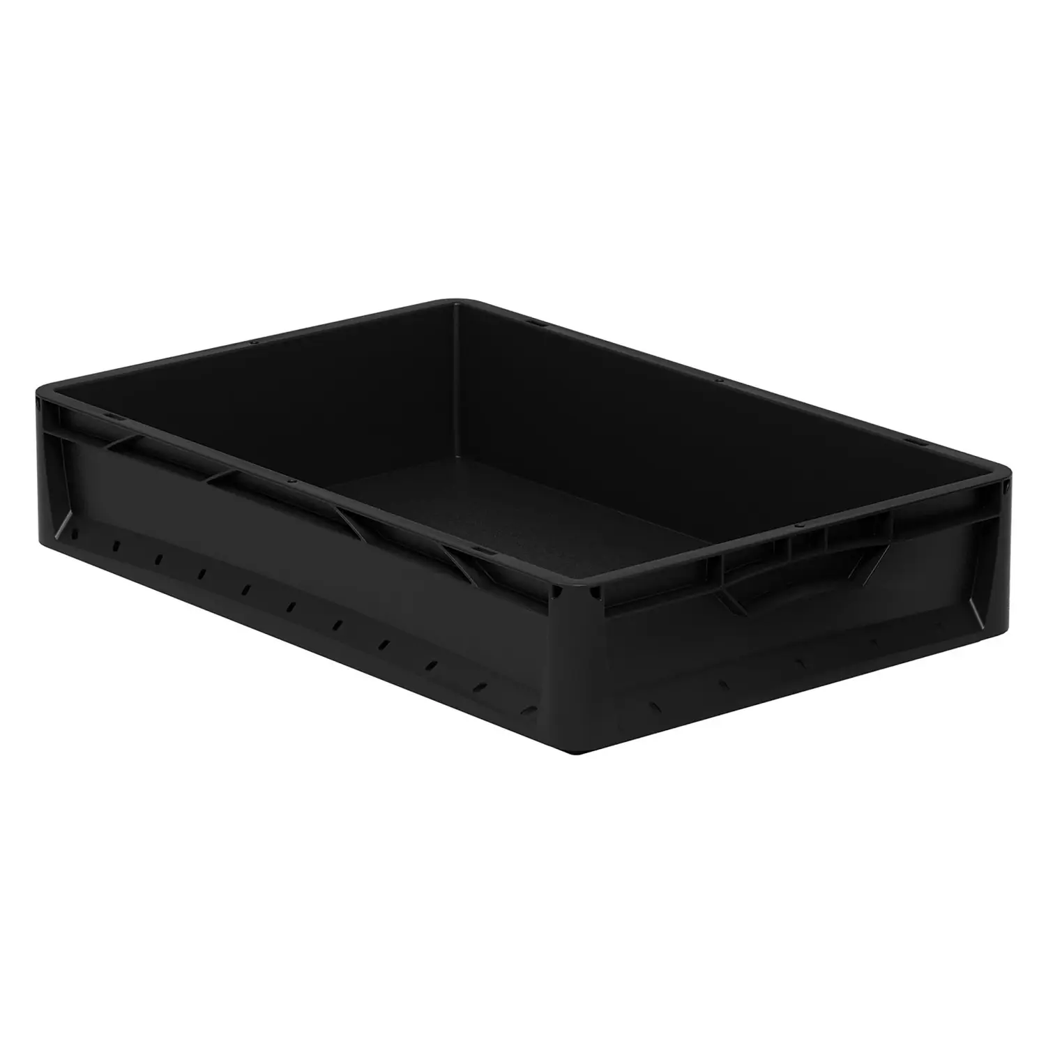 Surplus Systems Eurobox s plnou stěnou, černý, 22 l, 600 x 400 x 120 mm