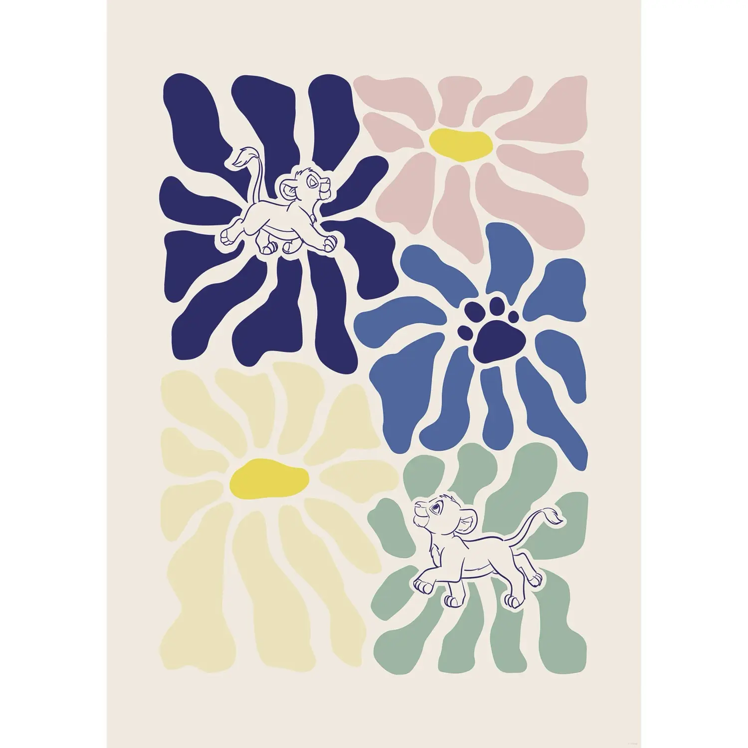 Komar Plakát Disney The Lion King Between Flowers 50 x 70 cm