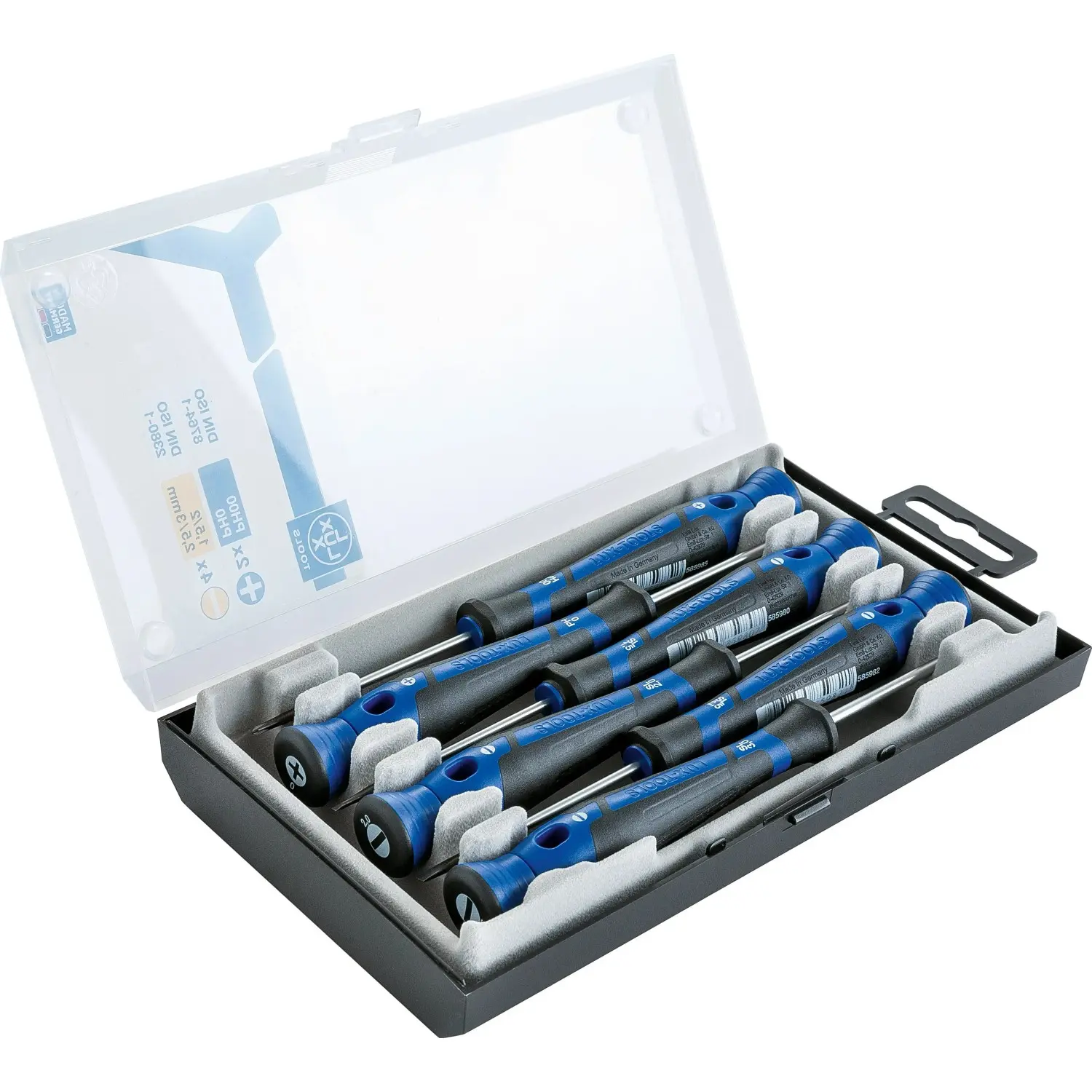 LUX-TOOLS Sada přesných šroubováků Comfort na šrouby PH + s drážkou, 6dílná