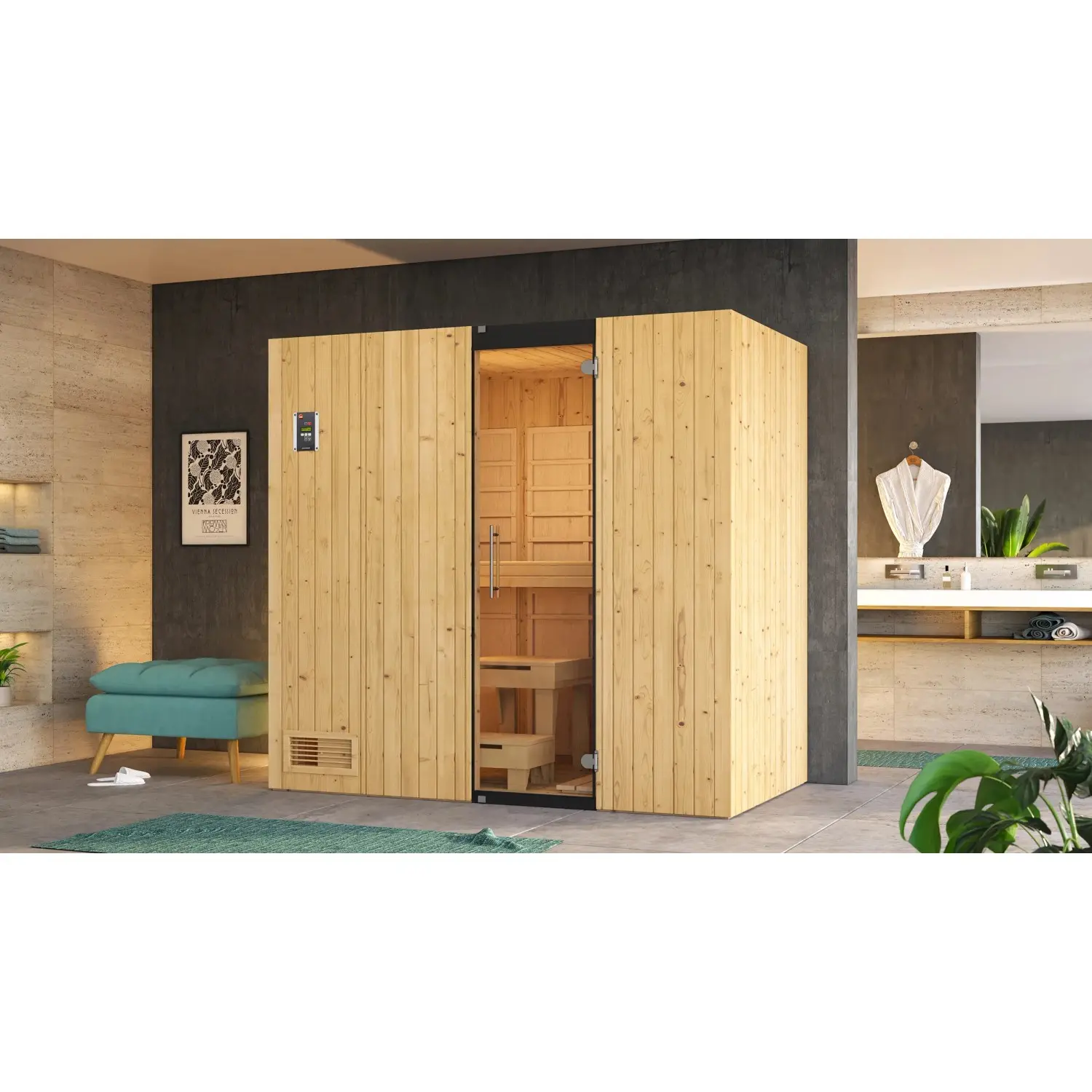 Weka Infračervená kabina Uppsala Kombi BioS kamna 3,6 kW 212 x 121 cm