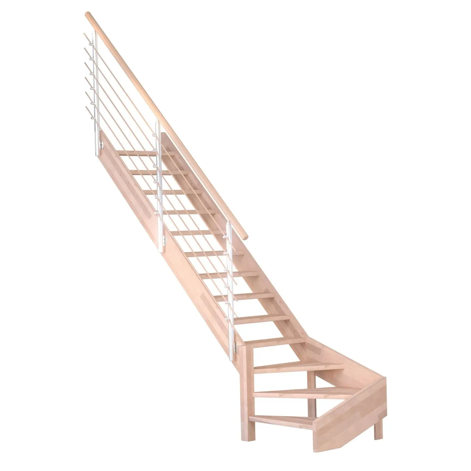 StarWood Schody Mykonos Pro bukové levé 90cm otevřené design.dřev.zábradlí