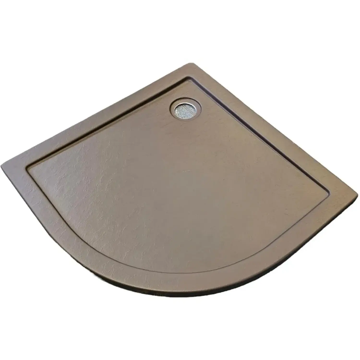 SANOTECHNIK Kulatá sprchová vanička s kamenným efektem šedá 80 x 80 x 4 cm