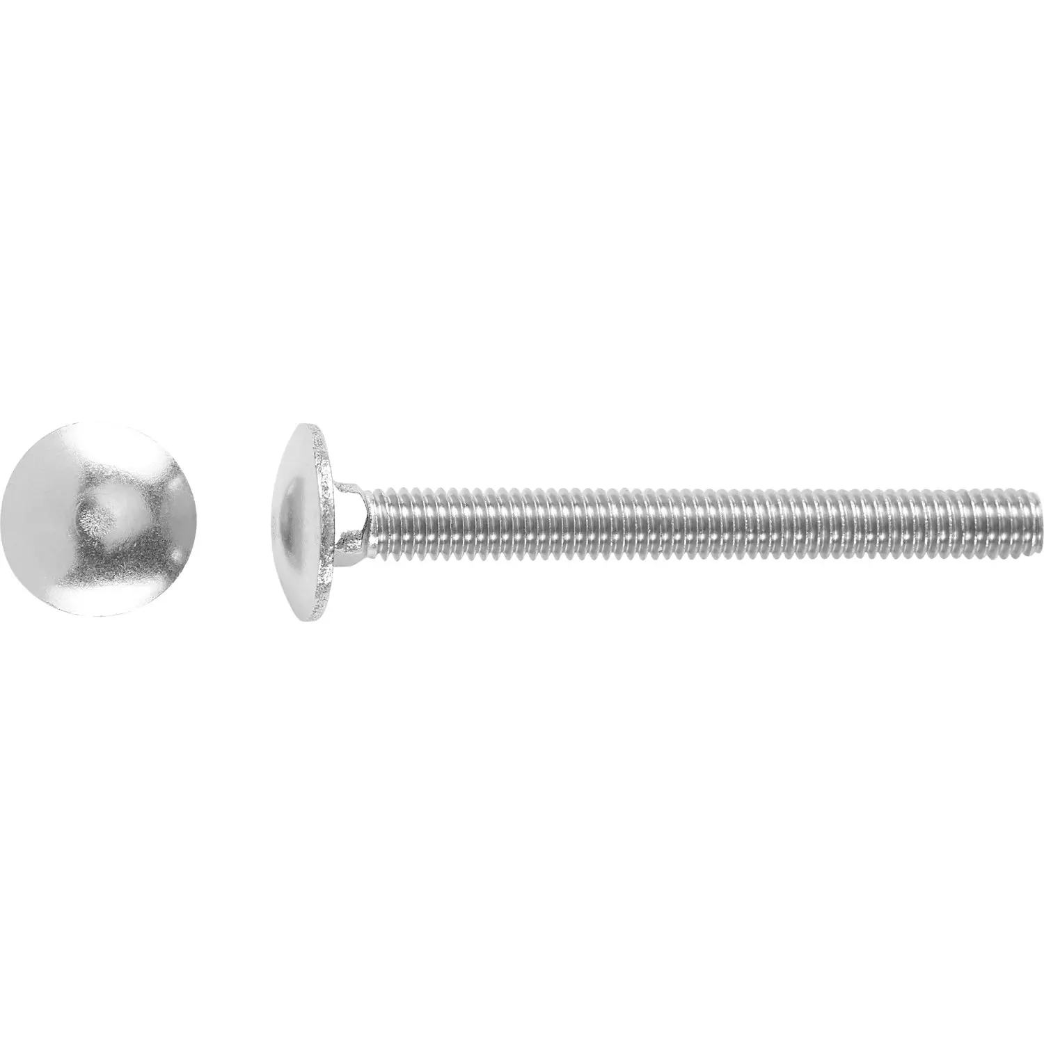 Vratový šroub M6 x 80 mm plný závit ocel A2, 50 ks