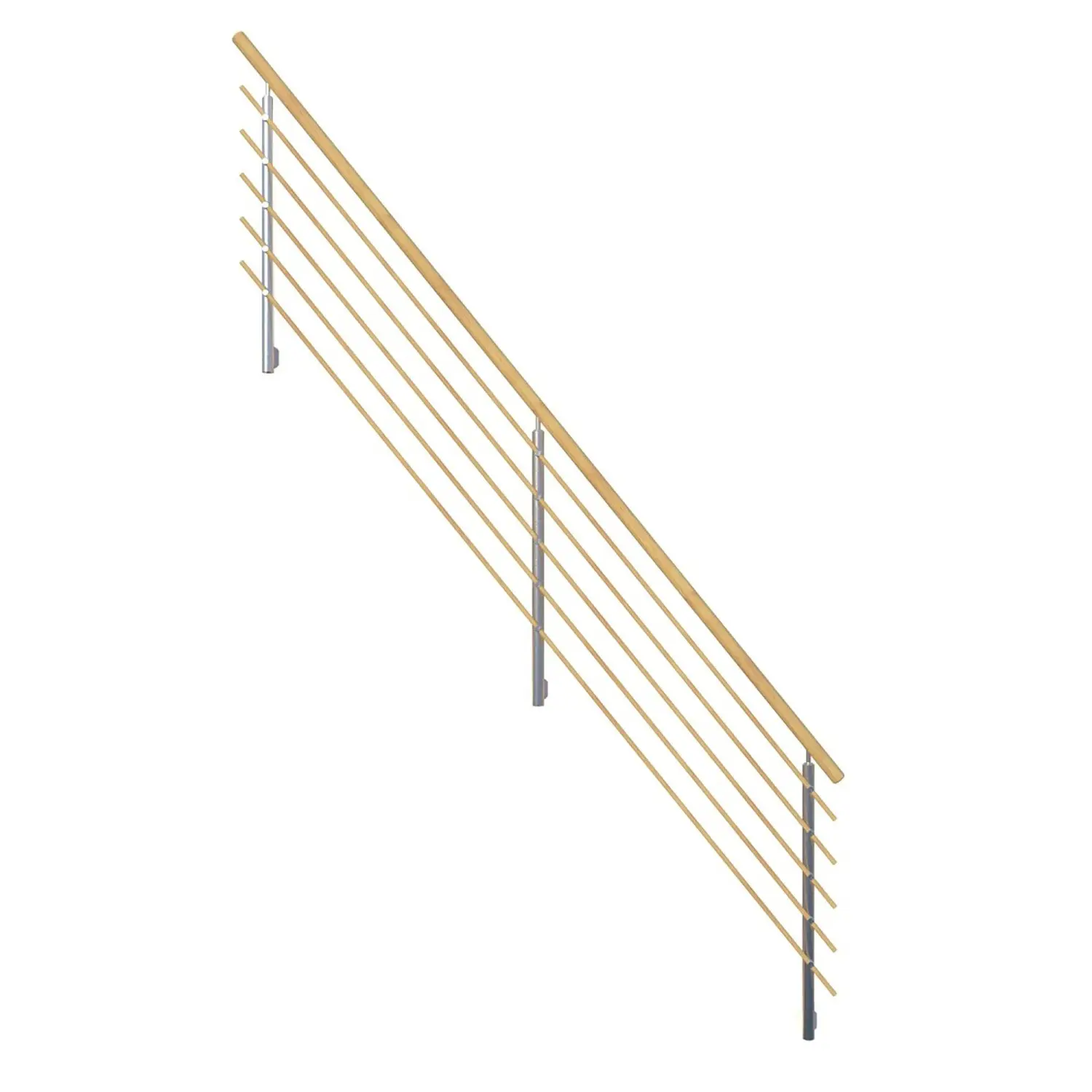 StarWood Designové dřevěné zábradlí s oblým smrkovým madlem 362 cm