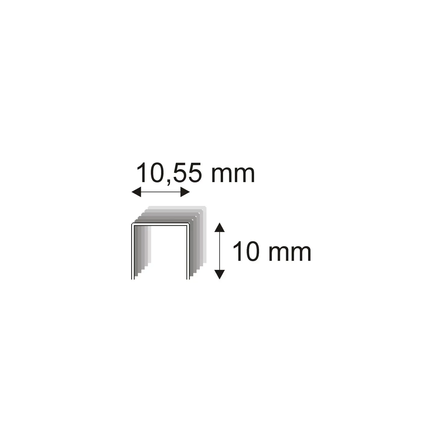 RON Spony čalounické 581/10 BL, délka 10,55 x 10 mm, 1000 ks