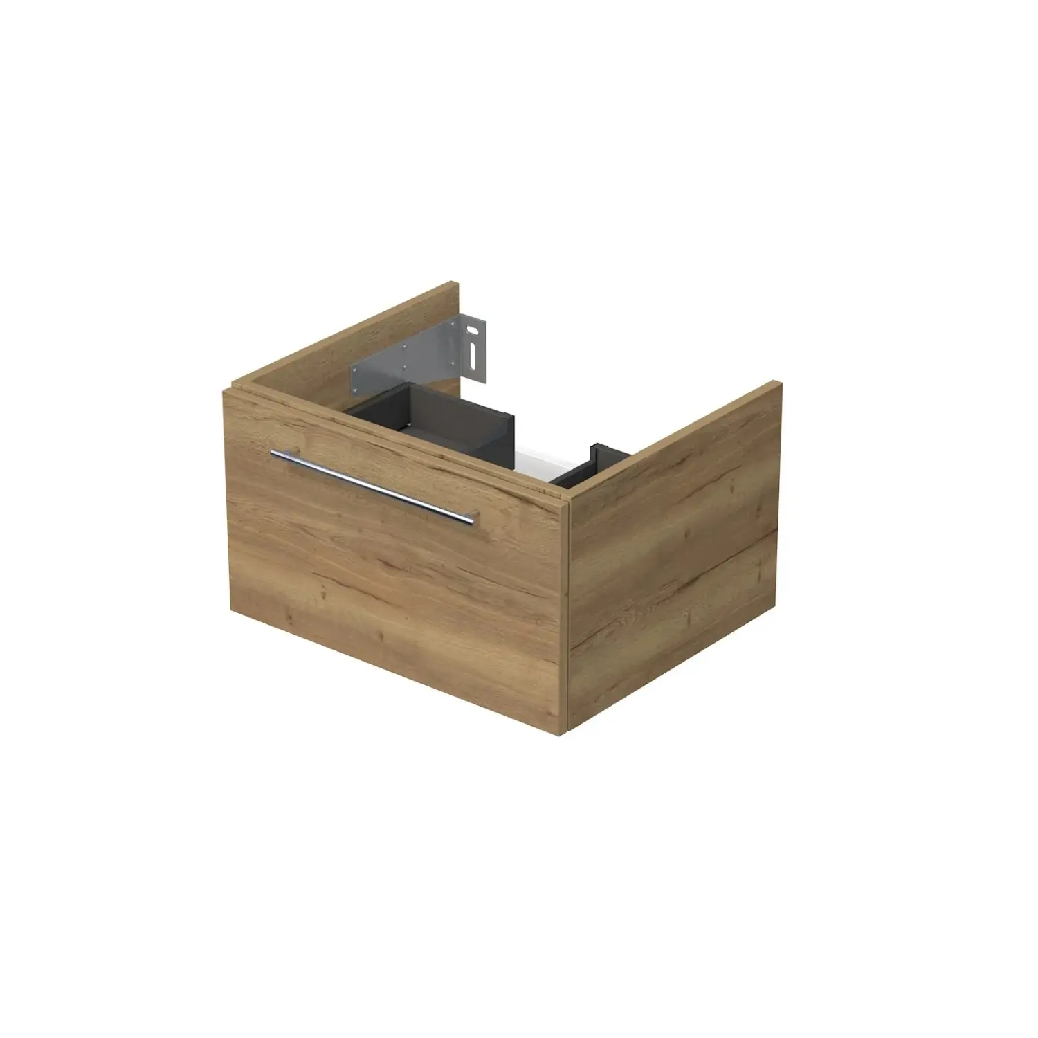 INTEDOOR Koupelnová skříň pod desku BEE, úchyt chrom, š. 60 cm, dub Halifax