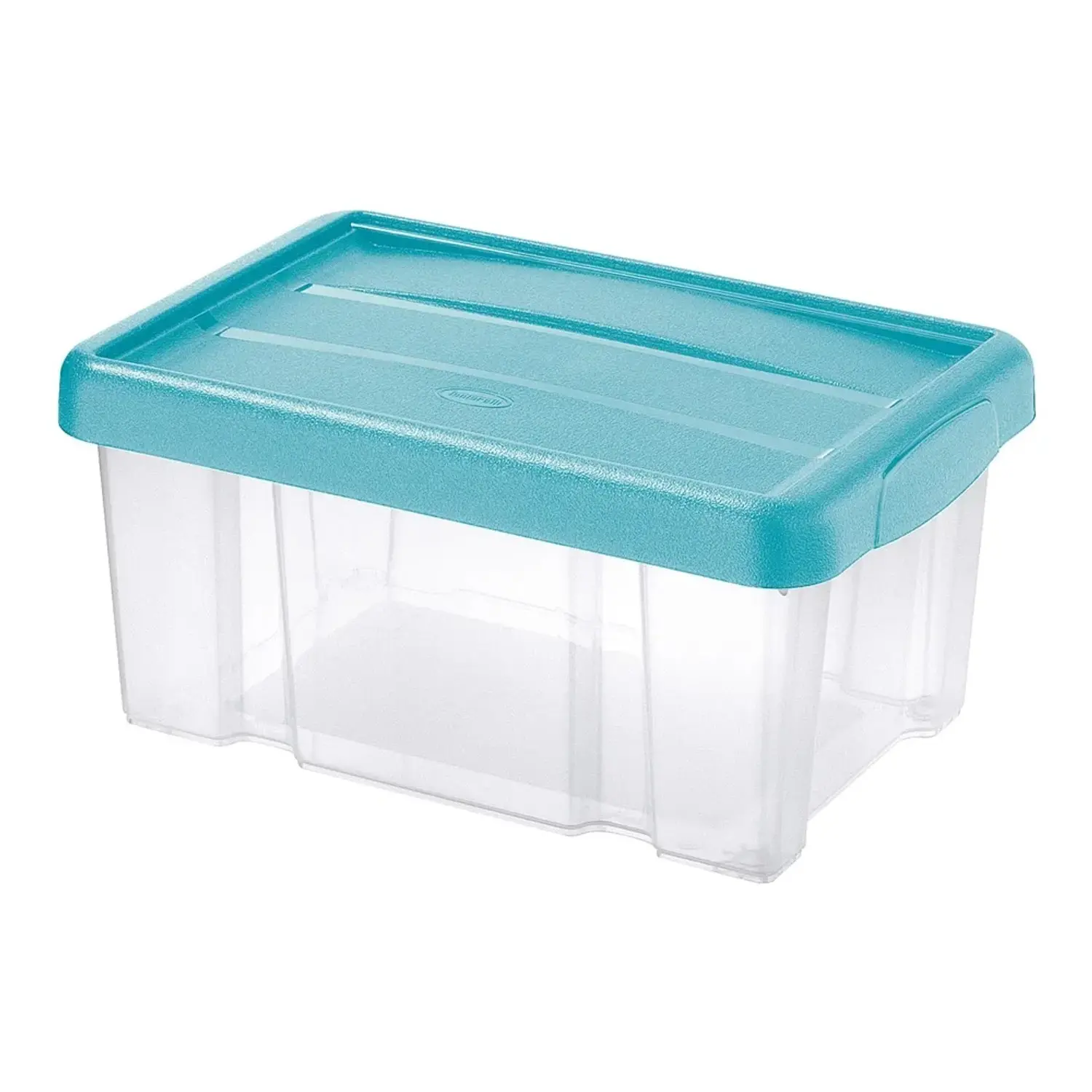Tontarelli Úložný box s víkem PUZZLE transparentní/modrý 5 l