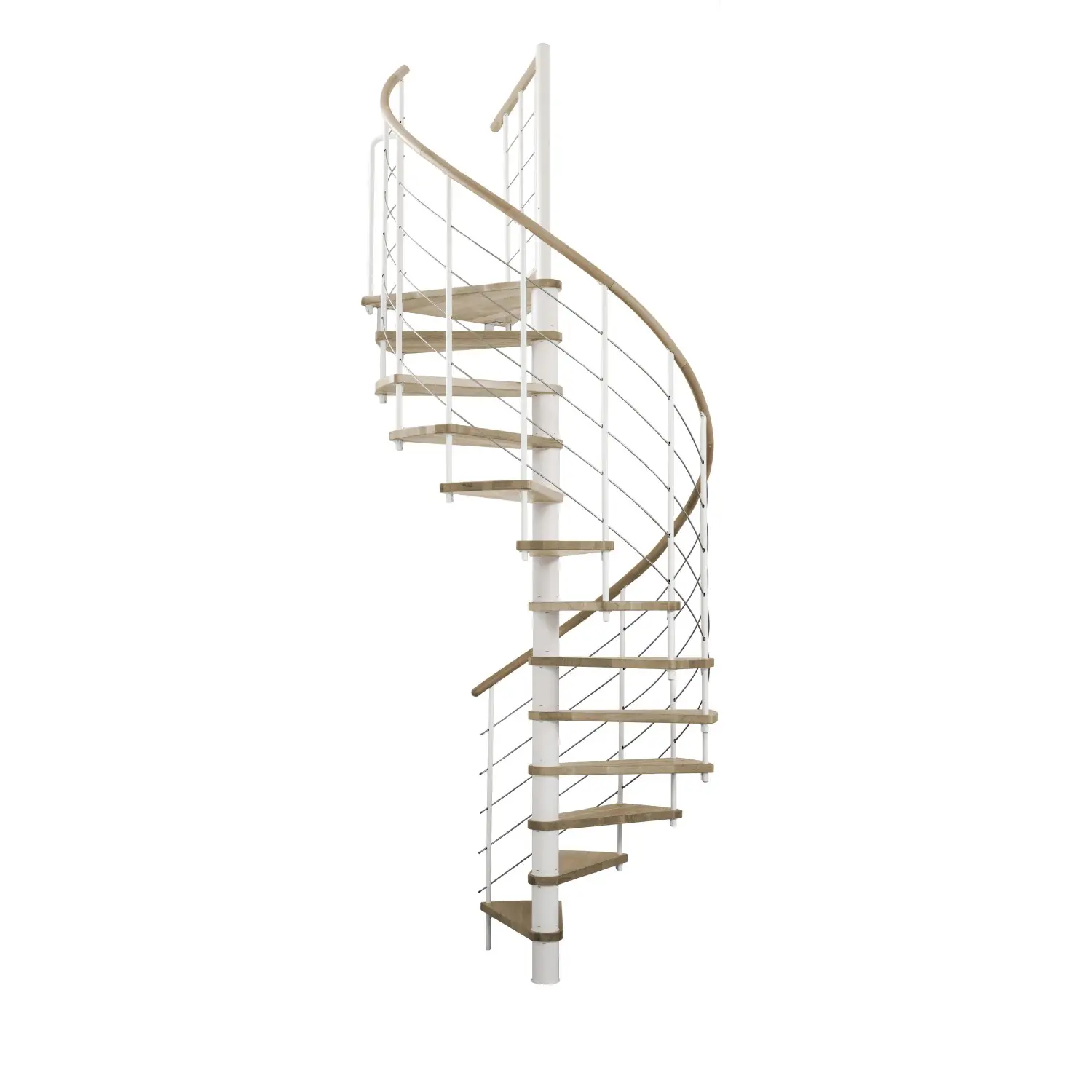 Minka STAIRS Kombinované točité schodiště Venezia dub/bílá pr. 140 cm
