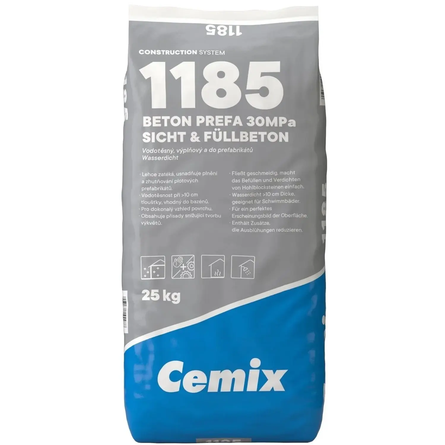 Cemix 1185 Beton PREFA 30 MPa, 25 kg