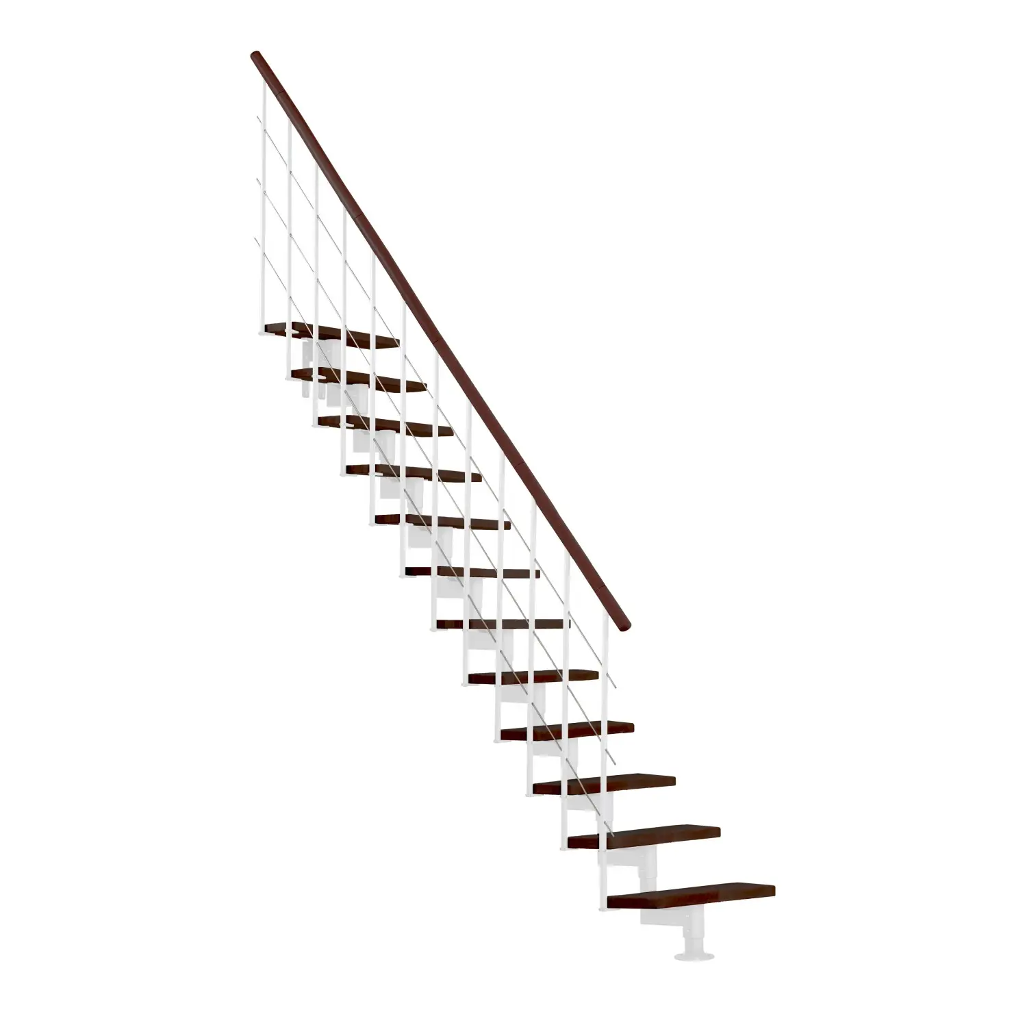 Minka STAIRS Přímé modulové schodiště Style ořech/bílá, 304,2 cm