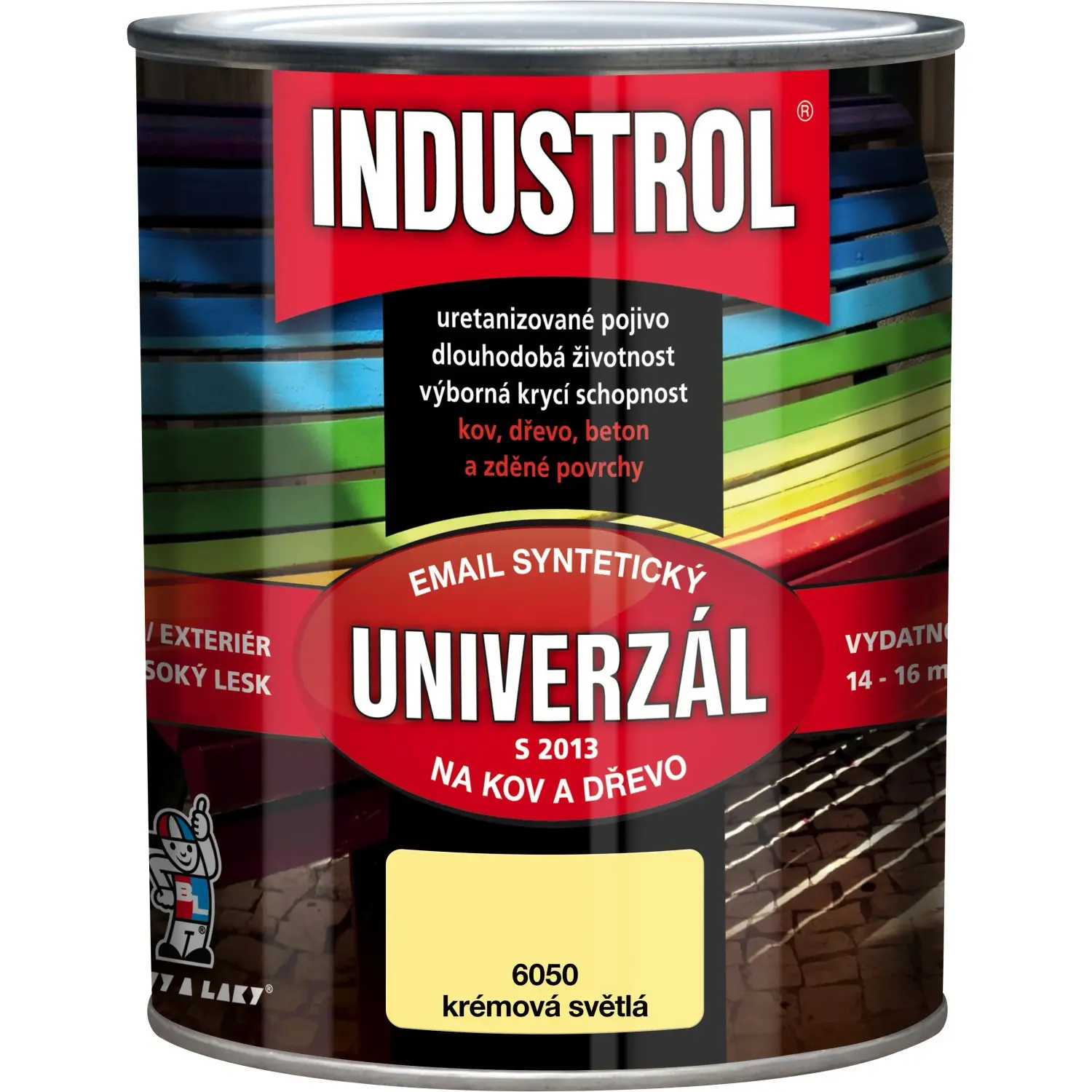 INDUSTROL Email na kov a dřevo S2013 UNIVERZÁL 6050 krémově světlá 750 ml