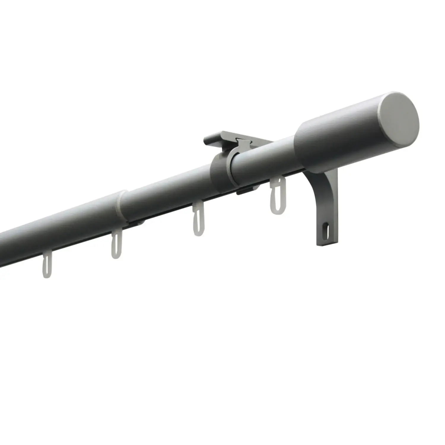 Gardinia Záclonová souprava Paros stříbrná 1 tyč s pojezdem pr.19/22mm 190-360cm