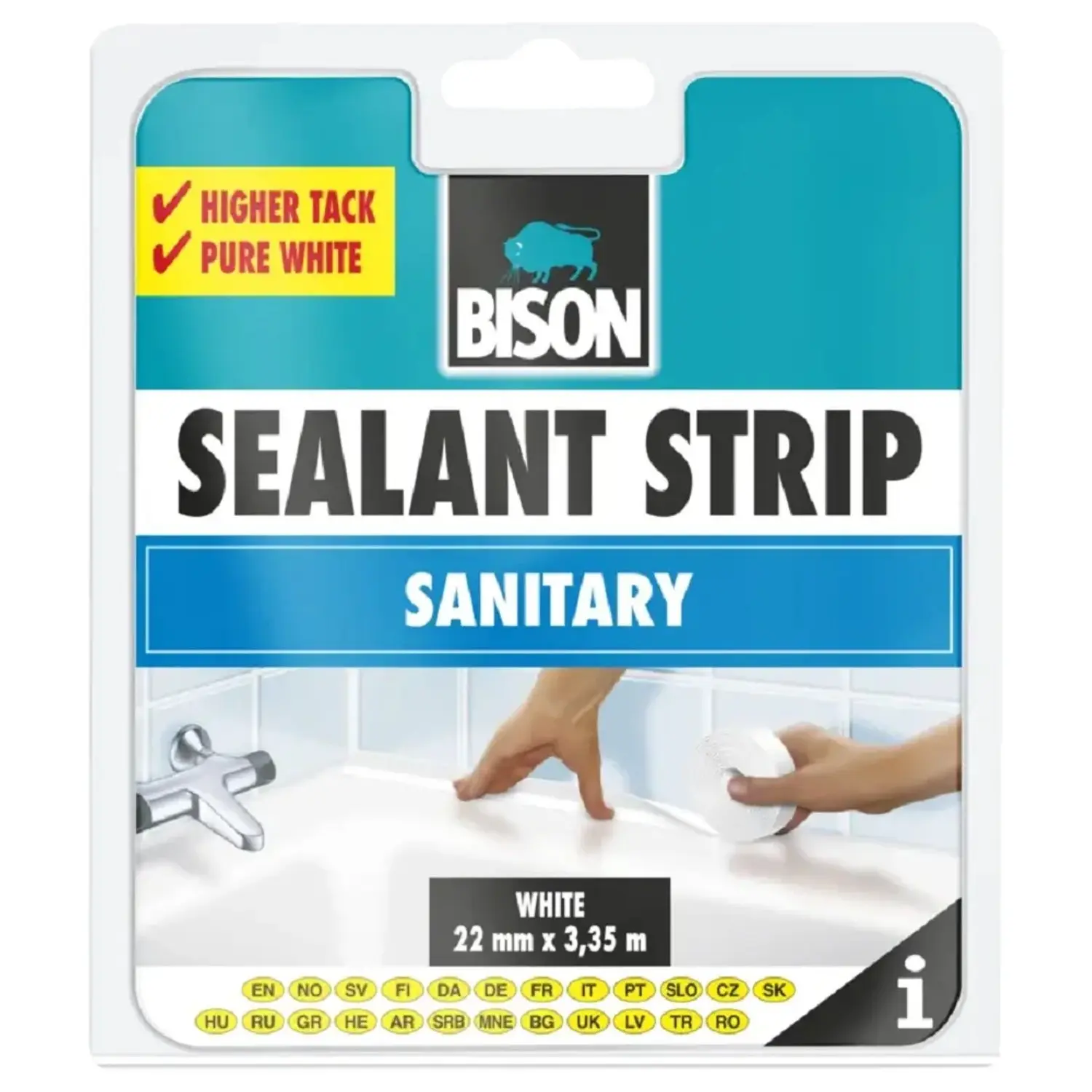 BISON Samolepicí těsnicí páska SEALANT STRIP SANITARY WHITE, 22 mm x 3,35 m
