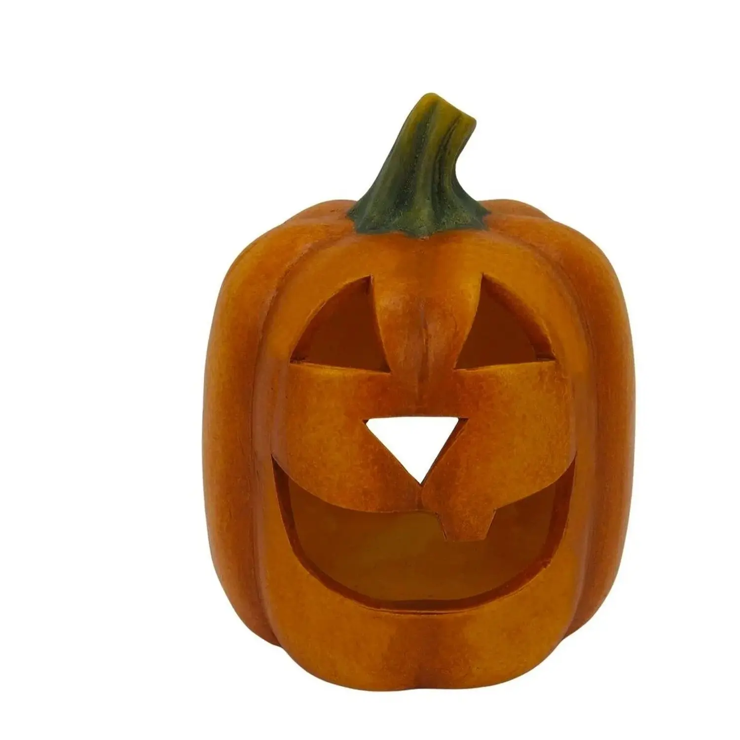 Boltze Svícen Zucco na čajovou svíčku, tvar dýně, oranžový, 17 cm