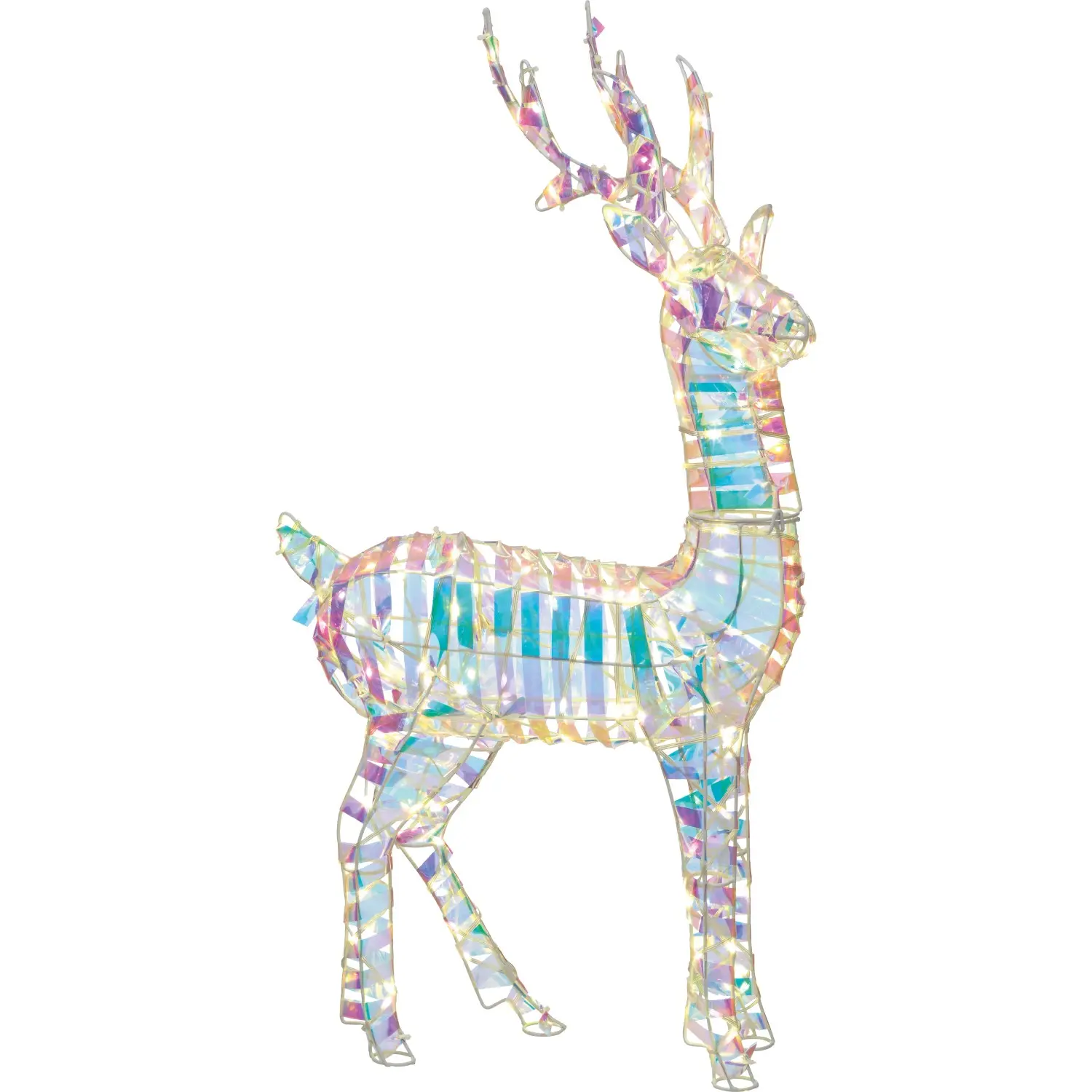 LED vánoční sob 120x LED teplá bílá, transparentní kabel, IP44, 83 x 45 x 13 cm
