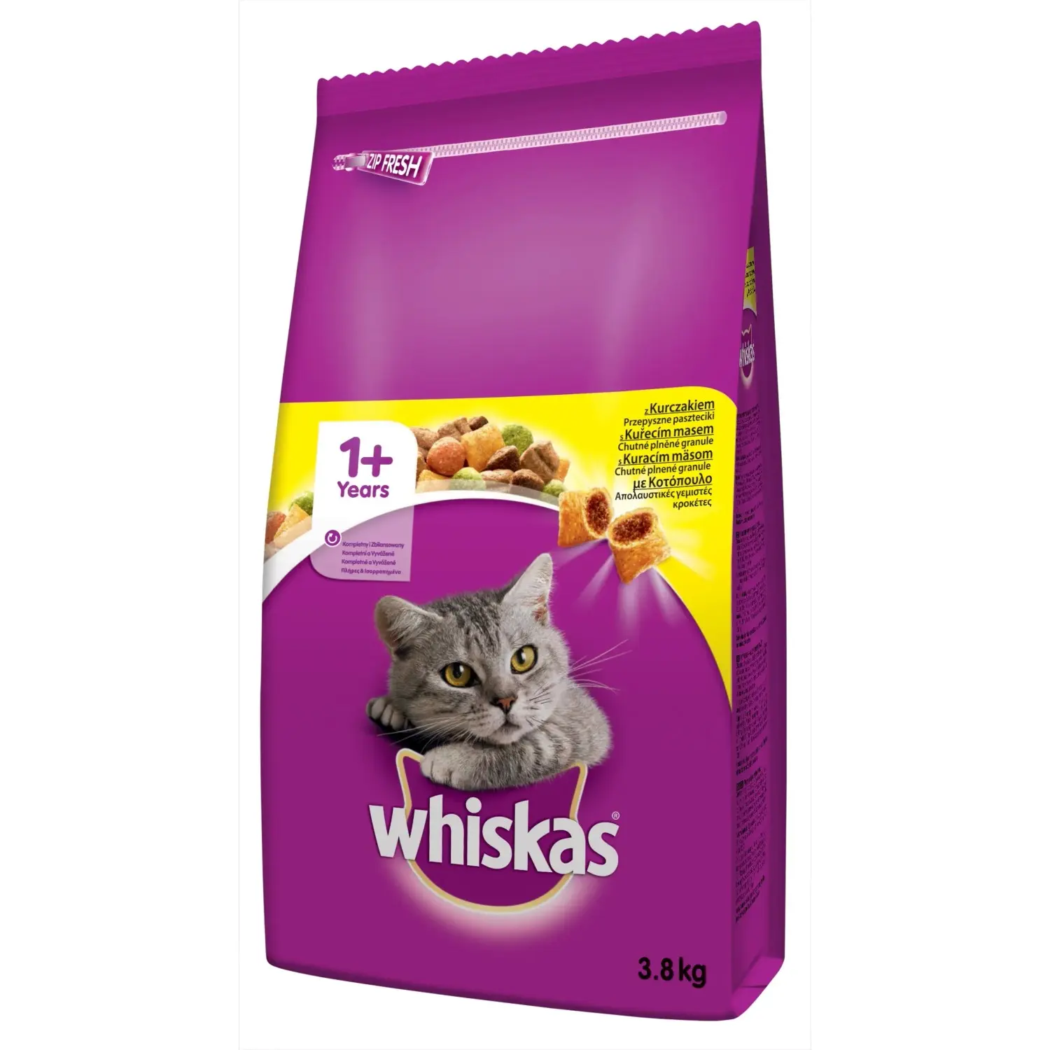 Whiskas Dry s kuřecím masem 3,8kg