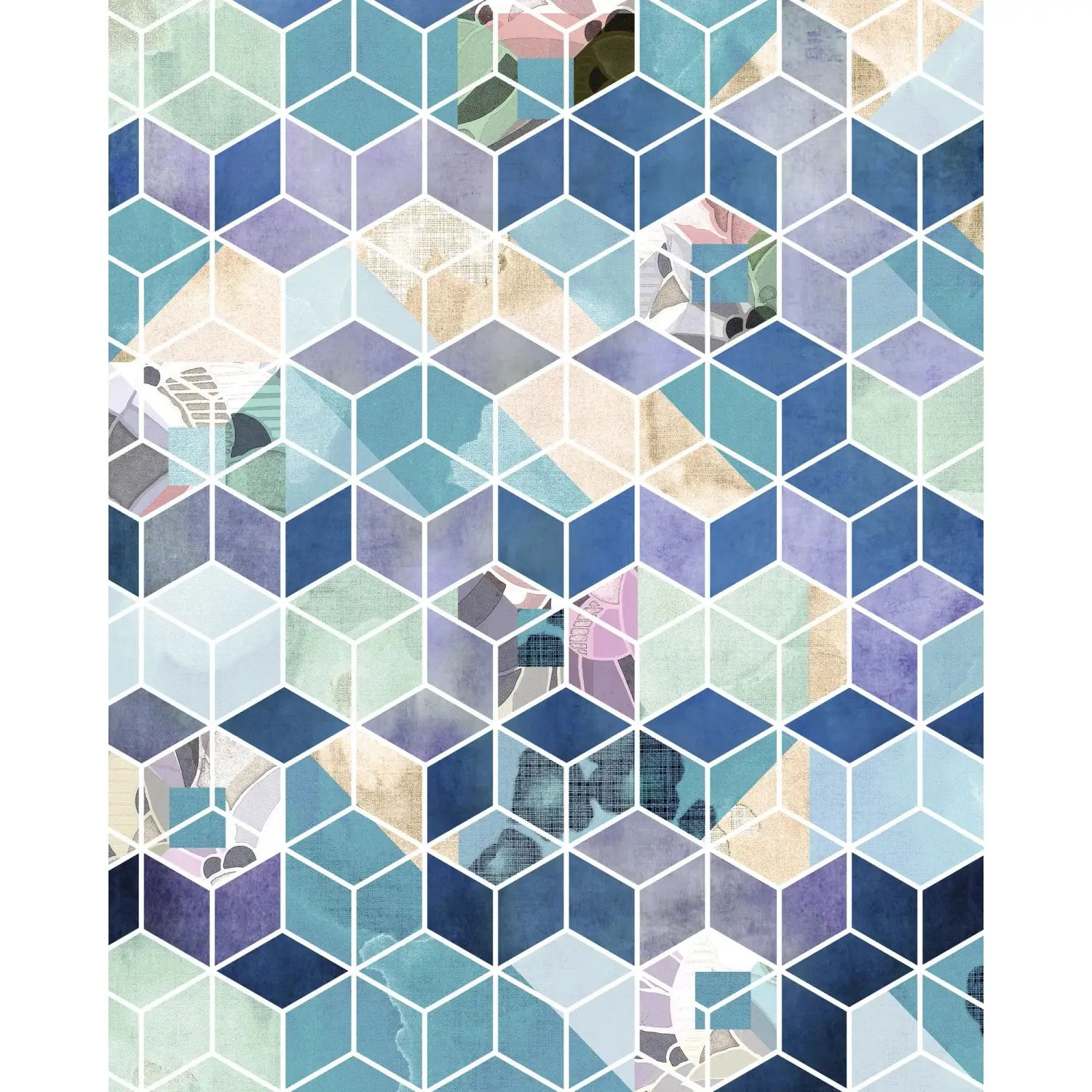 Komar Vliesová fototapeta Geometric Blue 200 x 250 cm