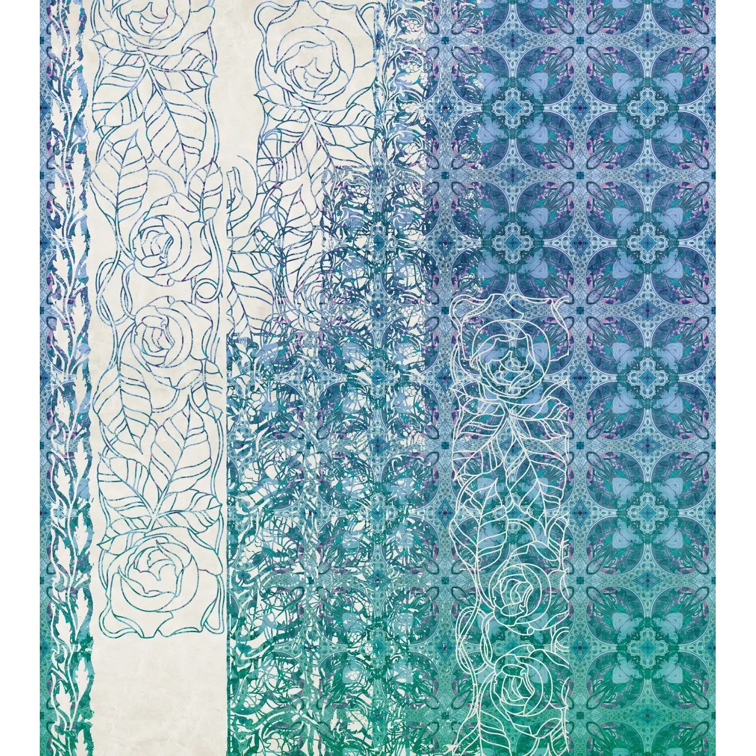 Komar Vliesová fototapeta Art Nouveau Bleu 250 x 280 cm