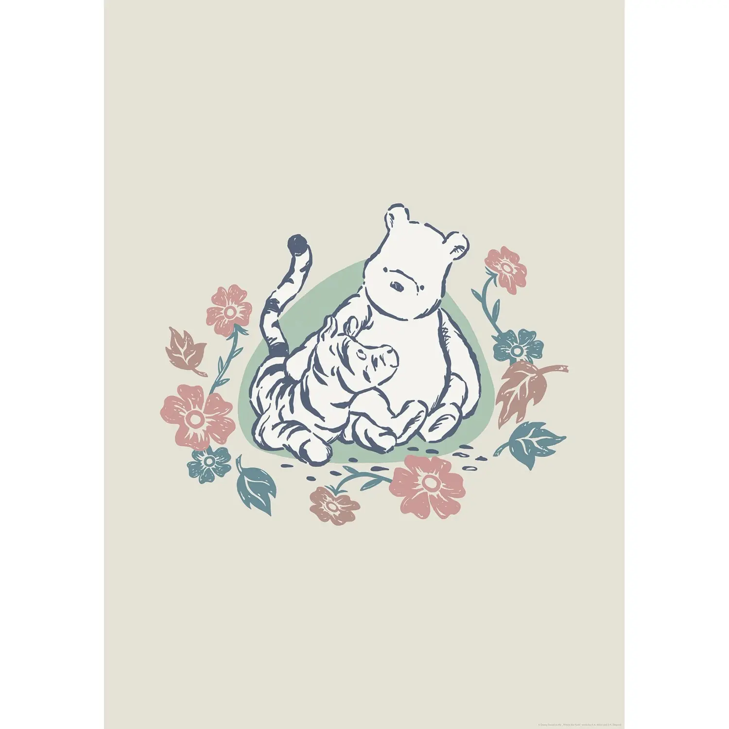 Komar Plakát Disney Winnie the Pooh Flowers and Friends 50 cm x 70 cm