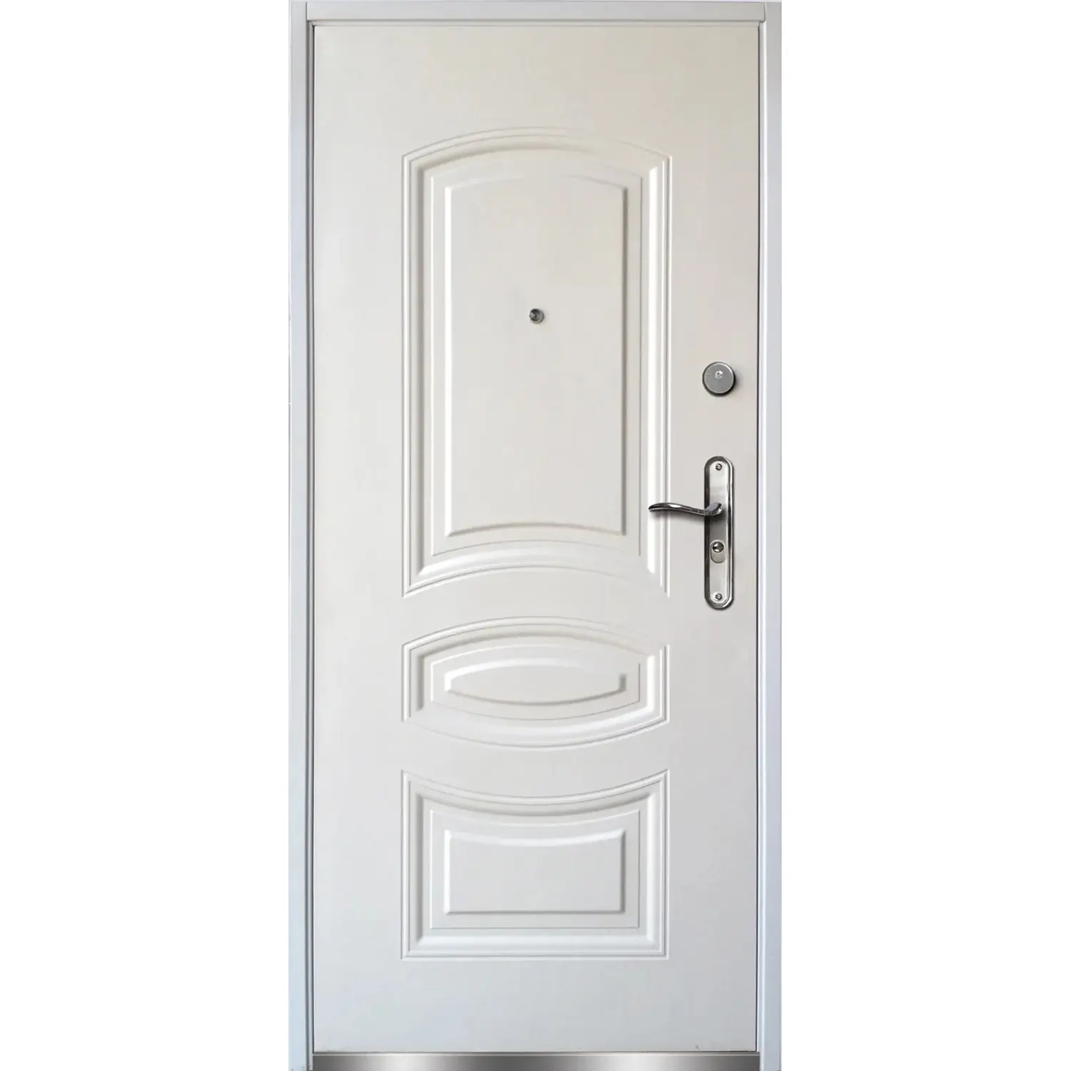 O.K. Doors Venkovní ocelové vchodové dveře RA13-02, bílé, 90 L