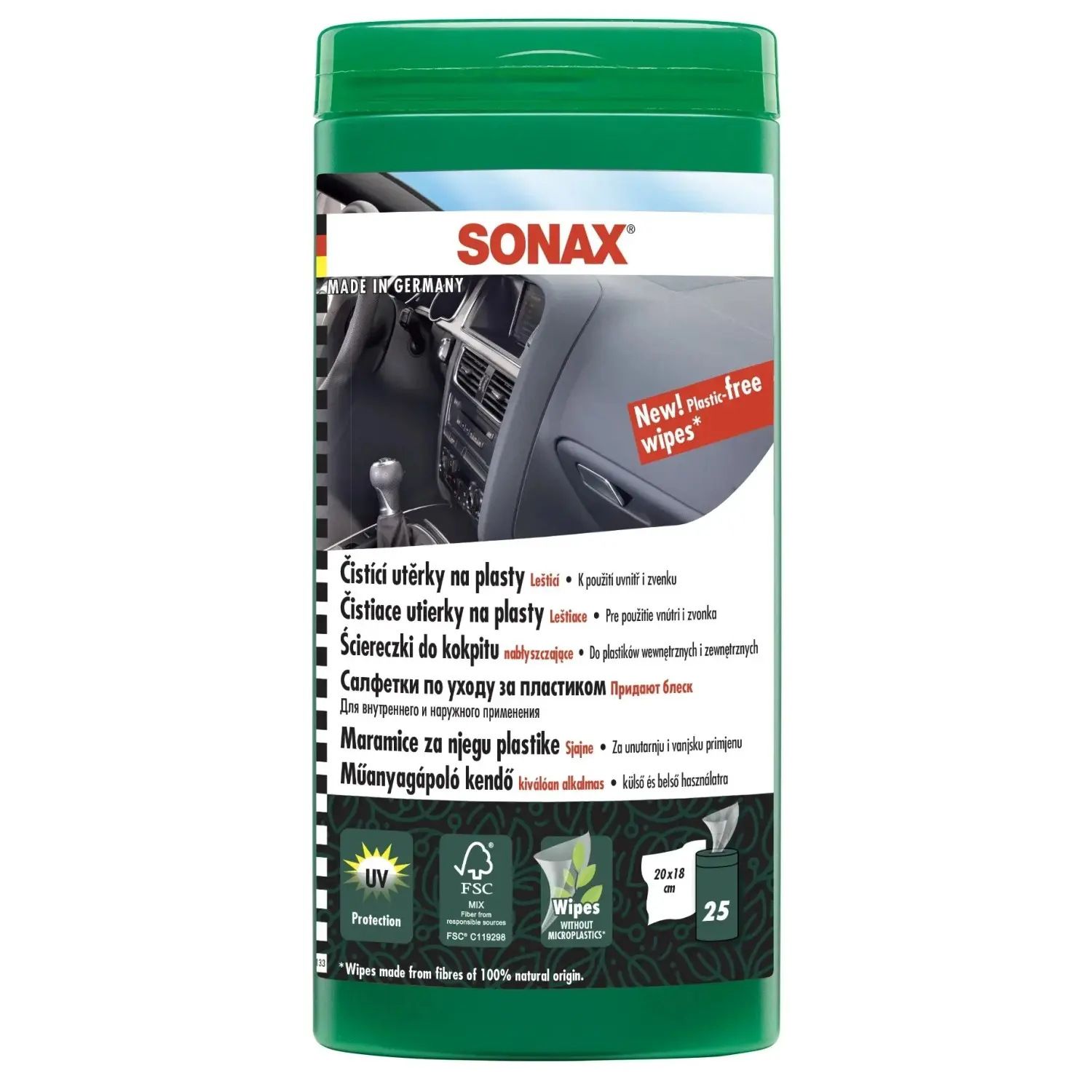 Čisticí ubrousky na plasty Sonax Kunststoff Pflege Tücher (25 Pack)