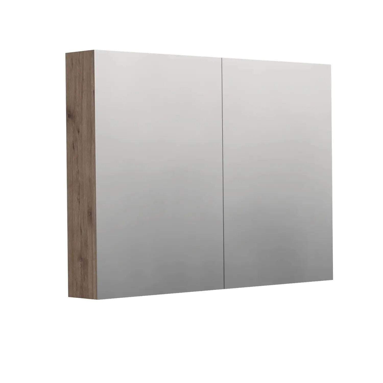 INTEDOOR Zrcadlová skříň BEE, 2 dveře, el.zásuvka, IP44, š.100cm, dub Wellington