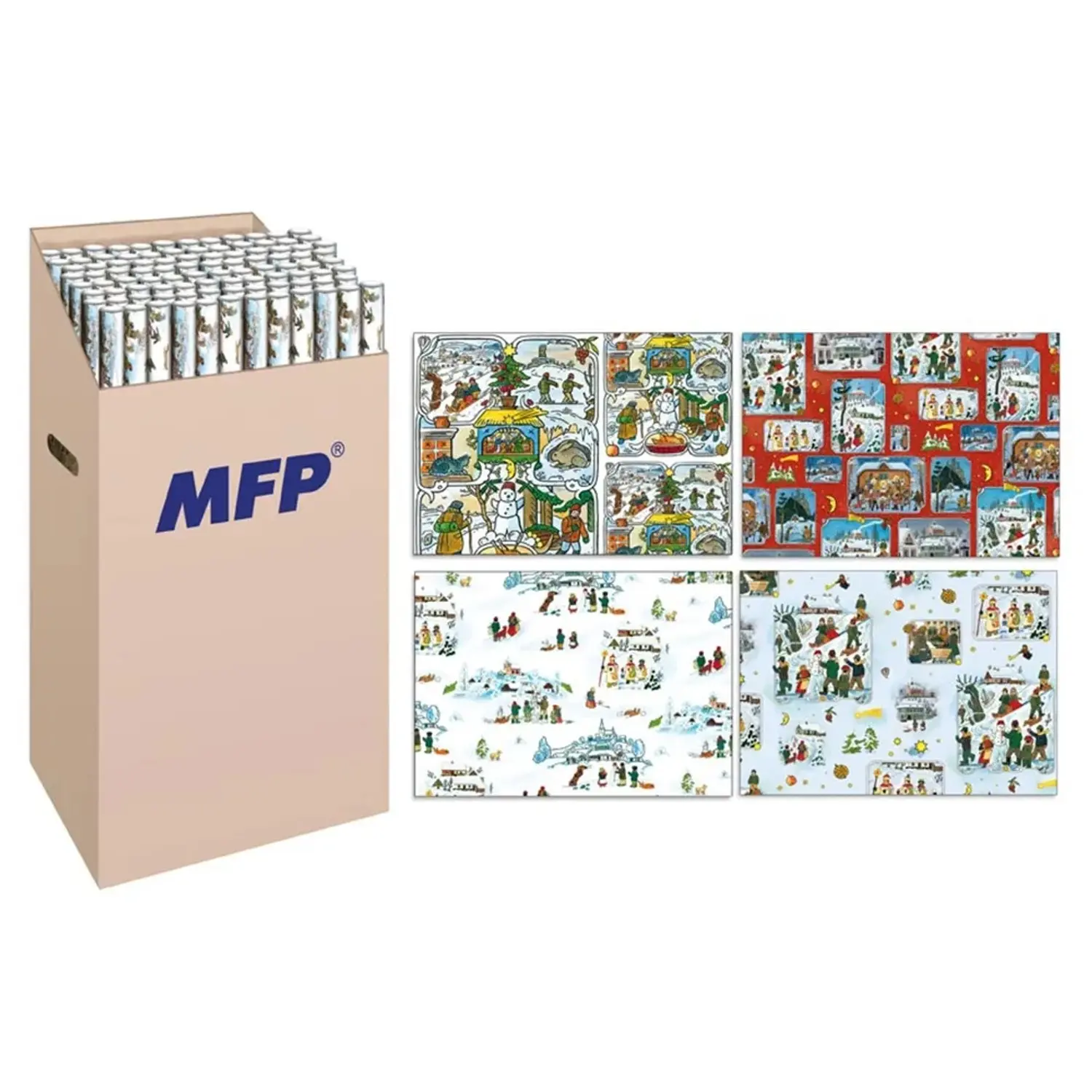 MFP Vánoční balicí papír Klasik Lada různé druhy 70 x 100 cm, 2 ks
