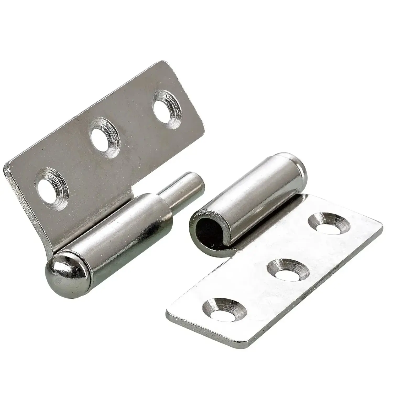 Hettich Nábytkový závěs tupý, levý, poniklovaný, 2 ks, 50 x 40 x 1,5 mm