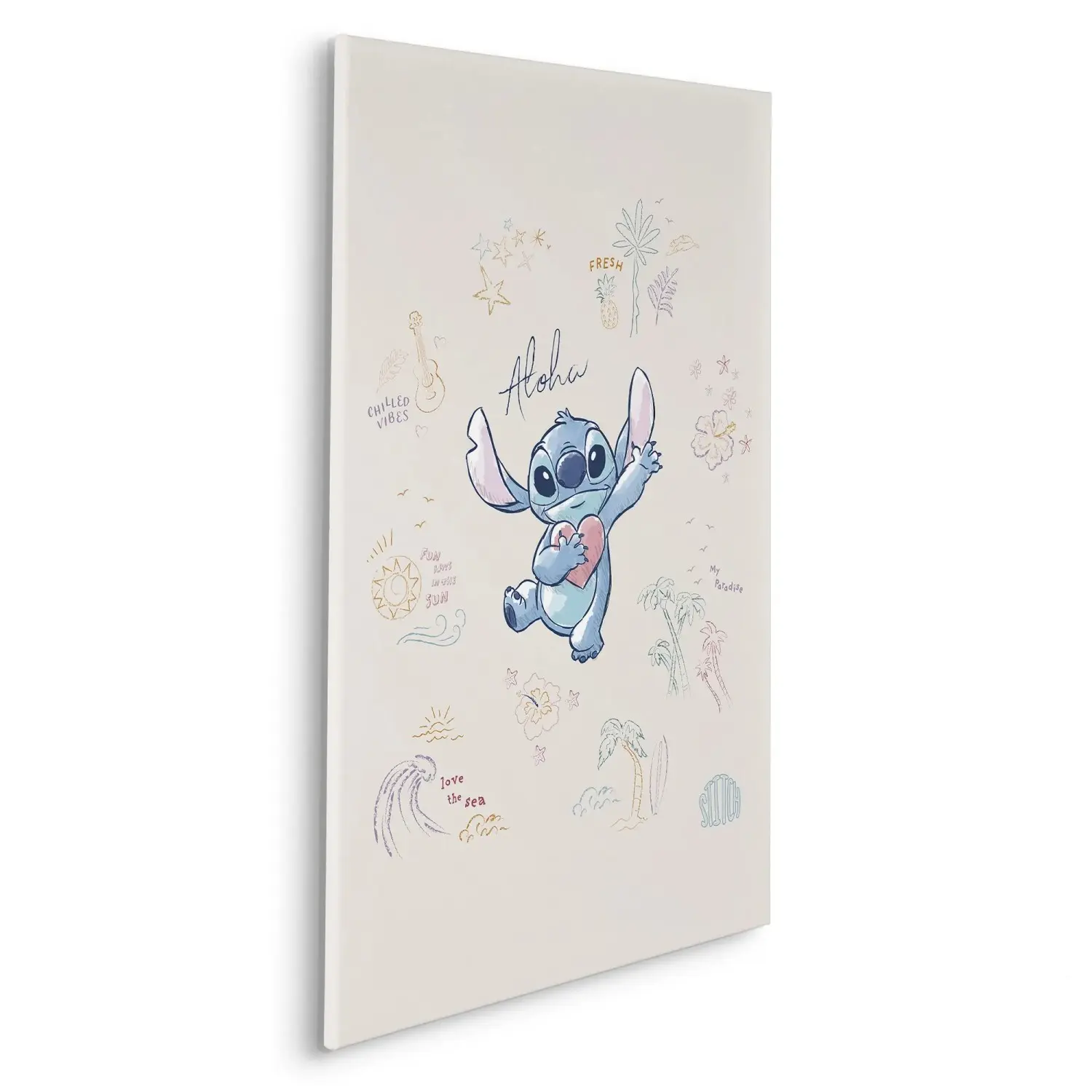 Komar Nástěnný obraz na rámu Disney Lilo and Stitch In the Sun 60 x 90 cm