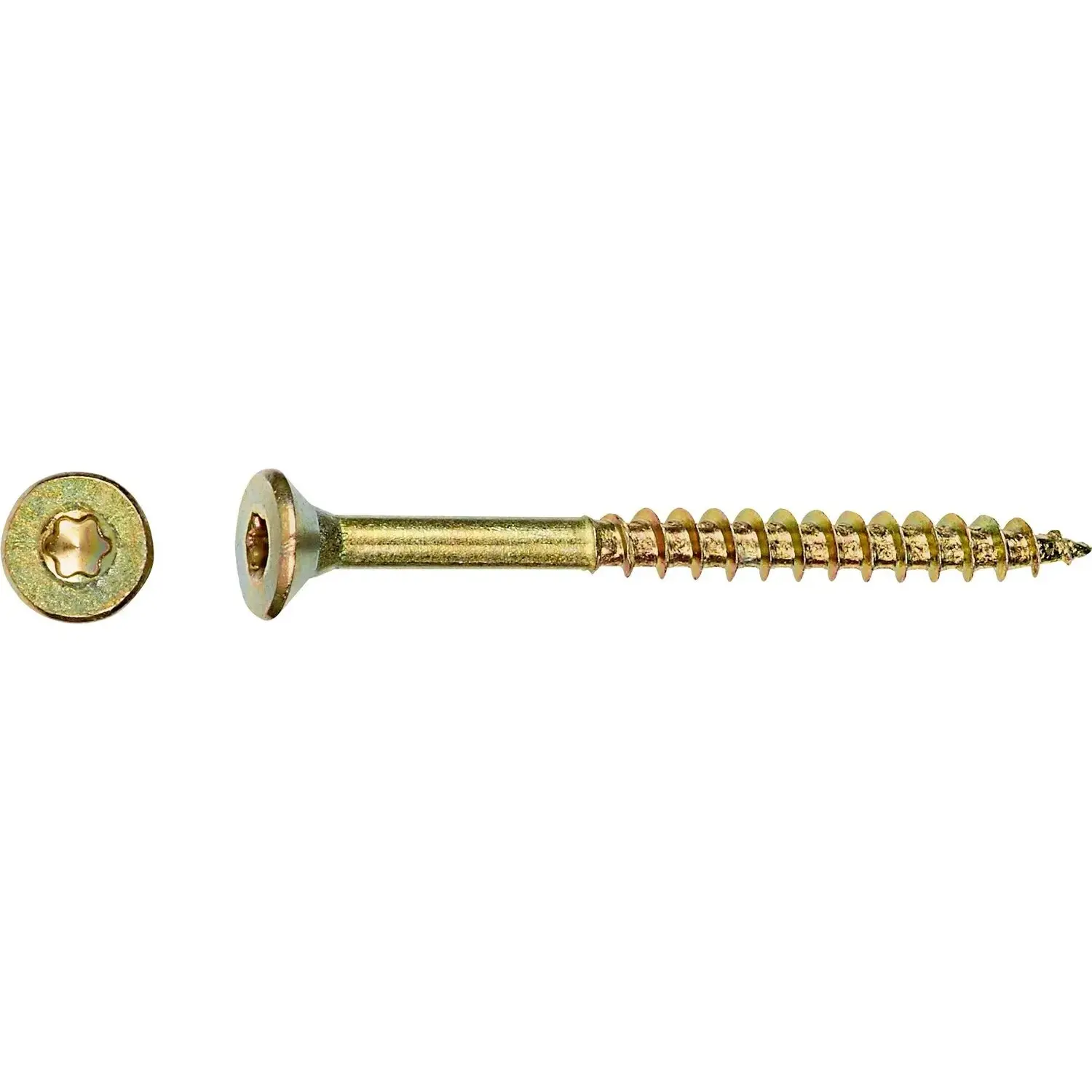 Uni vrut se zápustnou hlavou TX30 částečný závit žlutě pozink. 6x40 mm, 40 ks