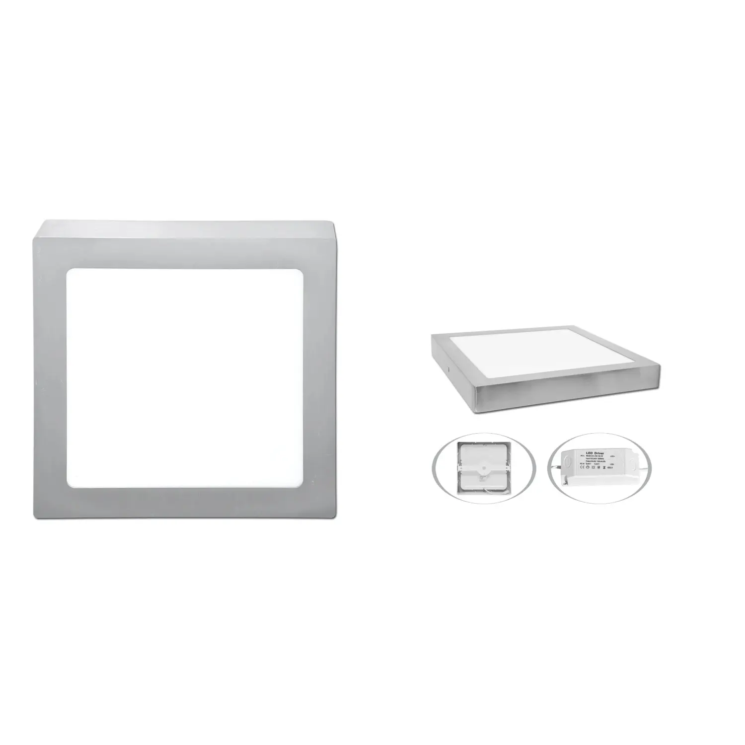 Ecolite LED přisazené svítidlo RAFA 2 chromové 300 x 300 x 30 mm