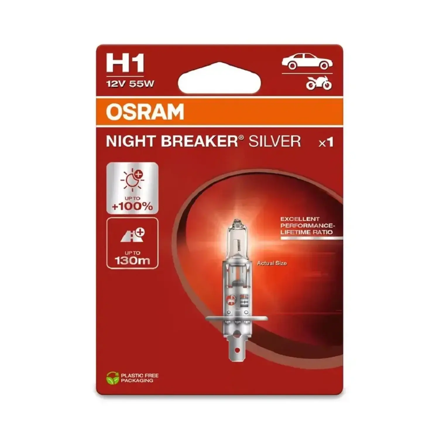 OSRAM Autožárovka Night Breaker Silver (Next Gen) H1, 55W, 12V, 1 ks (BLI ECO)