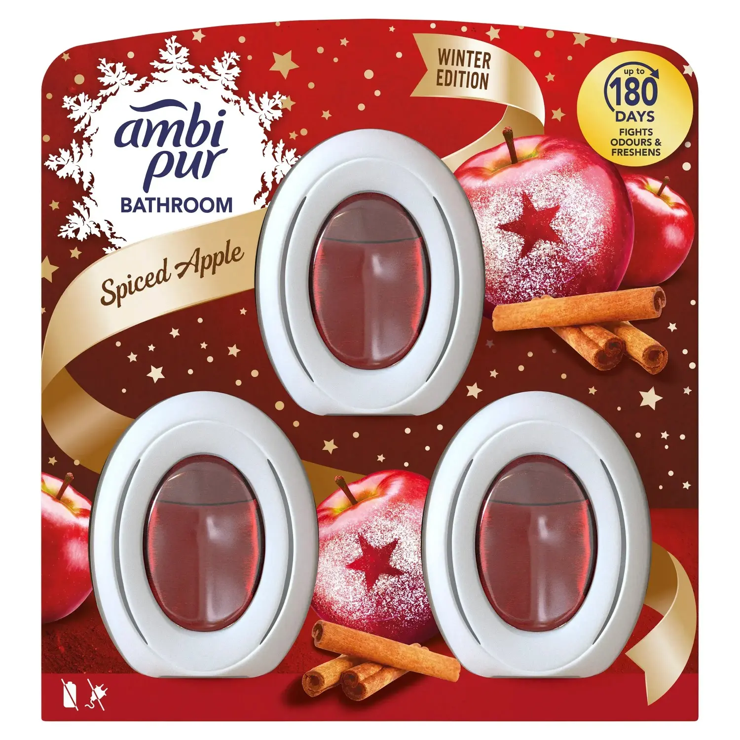 Ambi Pur Osvěžovač vzduchu do koupelny BATHROOM Spiced Apple 3x18 ml