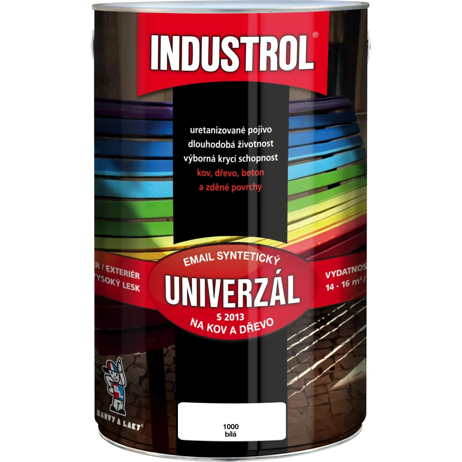 INDUSTROL Email na kov a dřevo S2013 UNIVERZÁL 1000 bílý 4 l