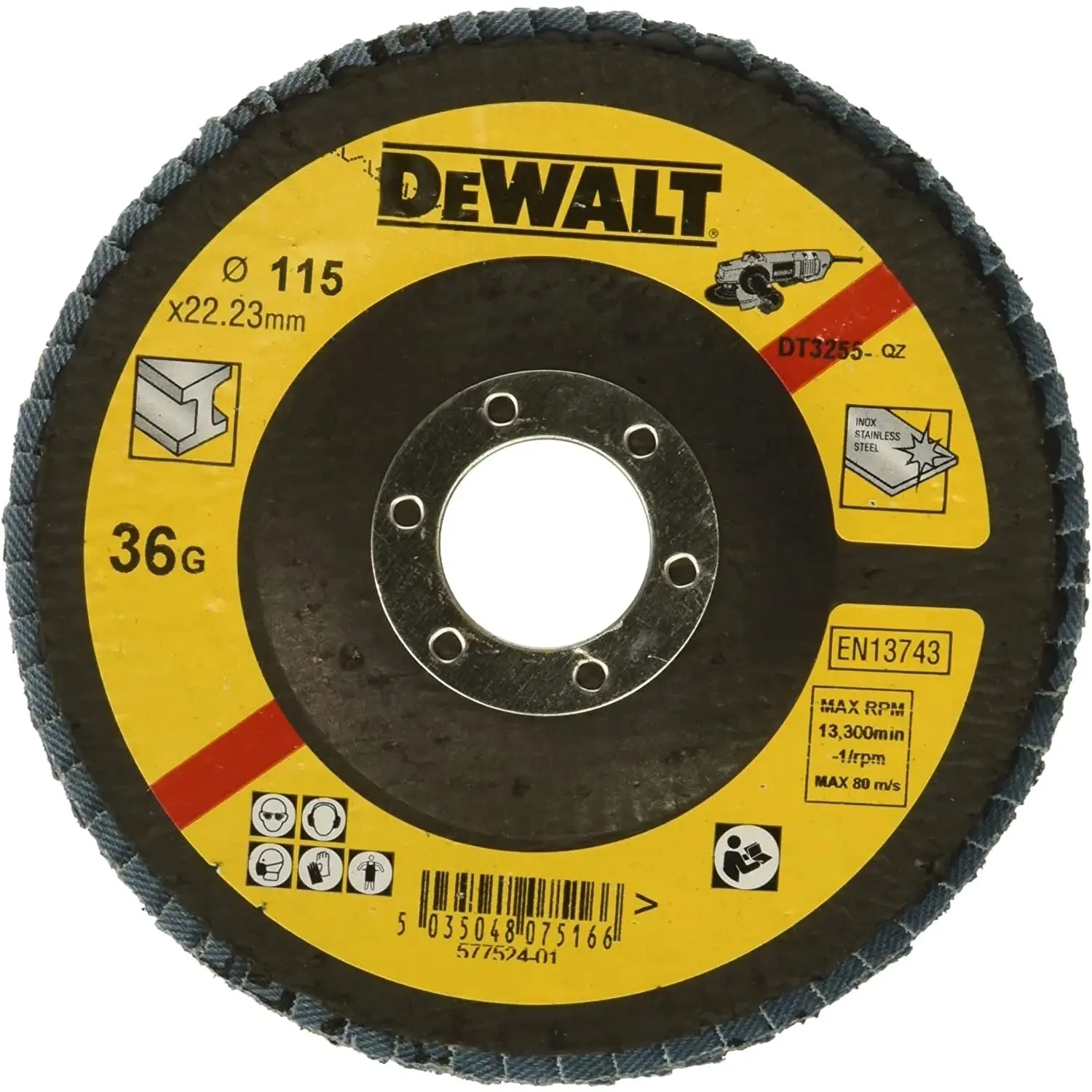 DeWALT Lamelový brusný kotouč DT3255 P36, pr. 115 x 22,23 mm