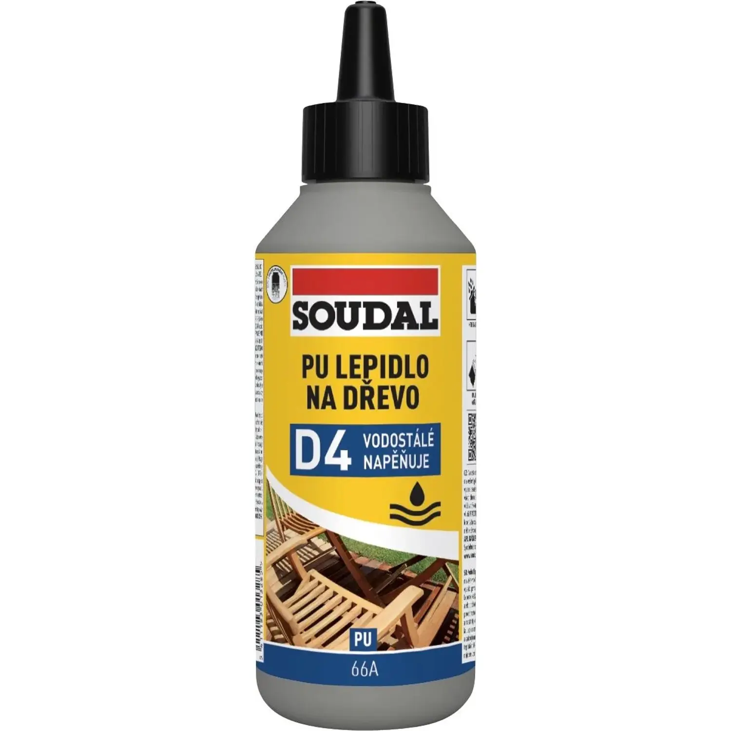 Lepidlo polyuretanové na dřevo Soudal 66A 750 g