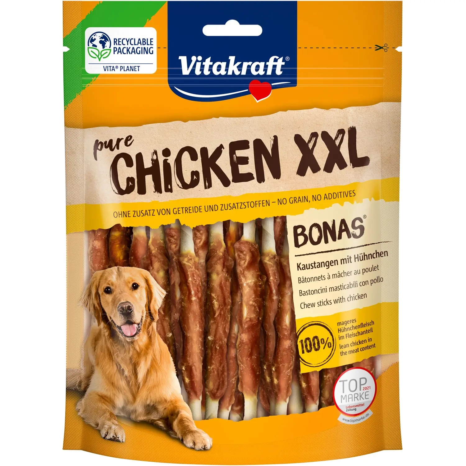 Vitakraft Masové tyčinky pro psy Bonas XXL s kuřecím masem, 200 g