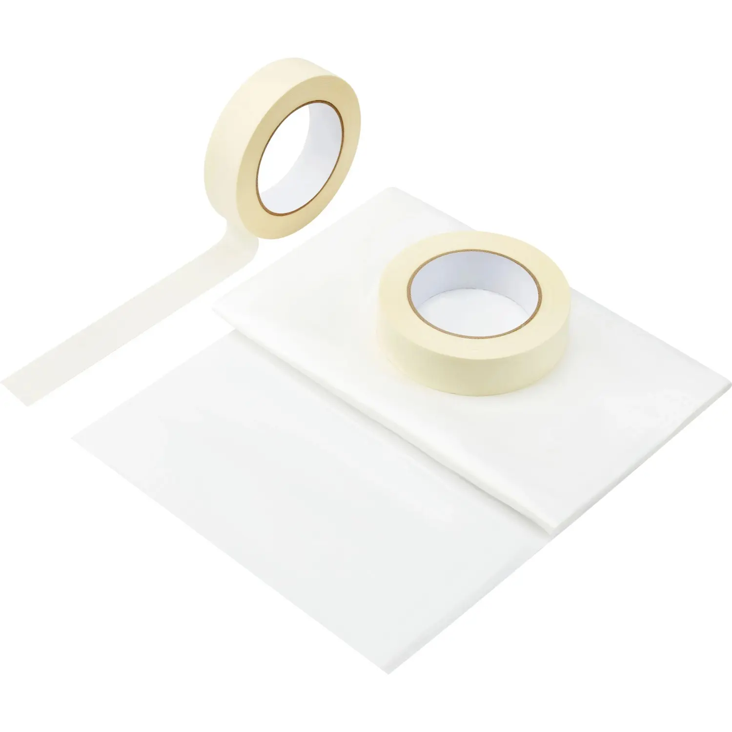 Malířská páska žlutá, 29 mm x 50 m (2 ks) a fólie 4 m x 5 m, sada