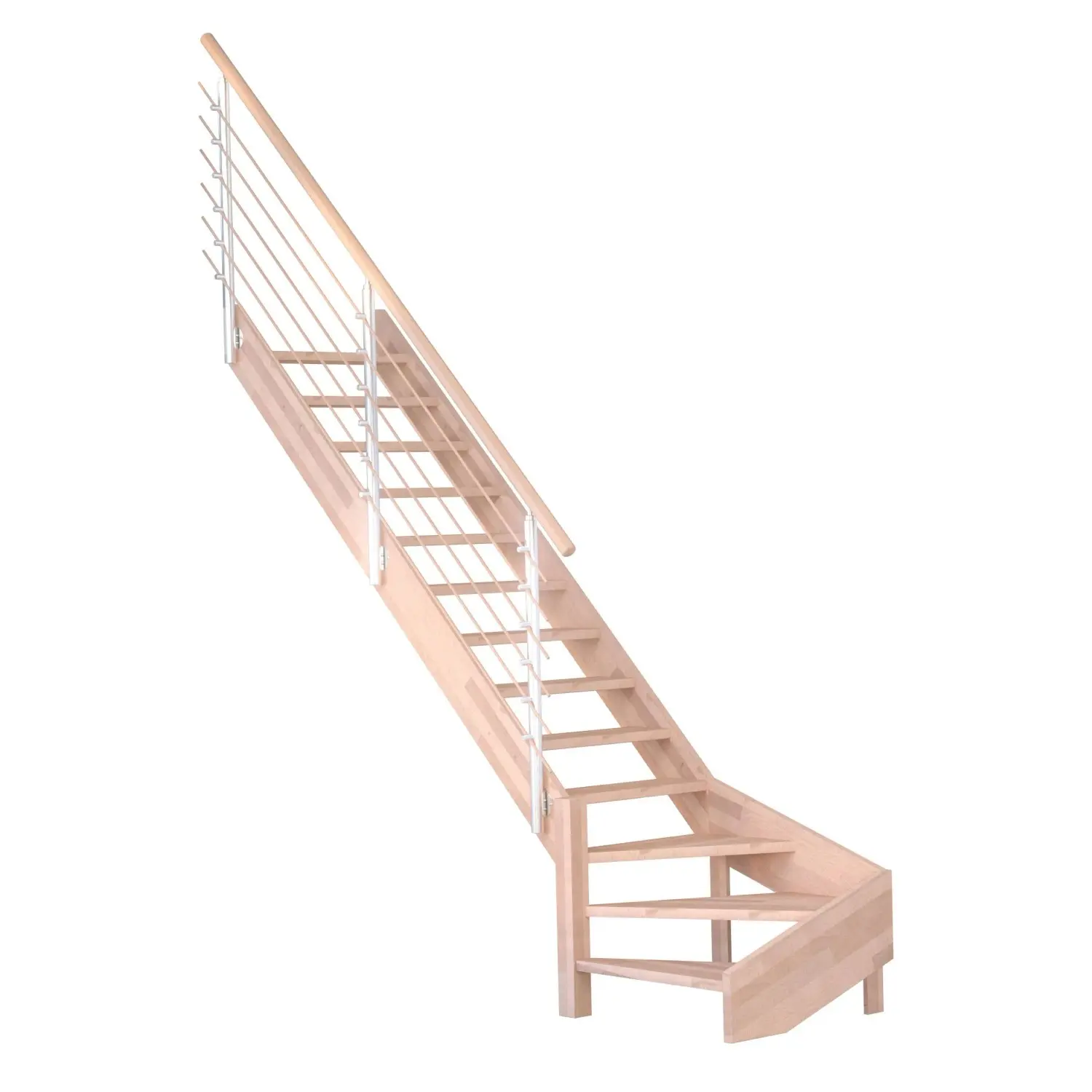 StarWood Schody Mykonos Pro bukové levé 80cm otevřené design.dřev.zábradlí