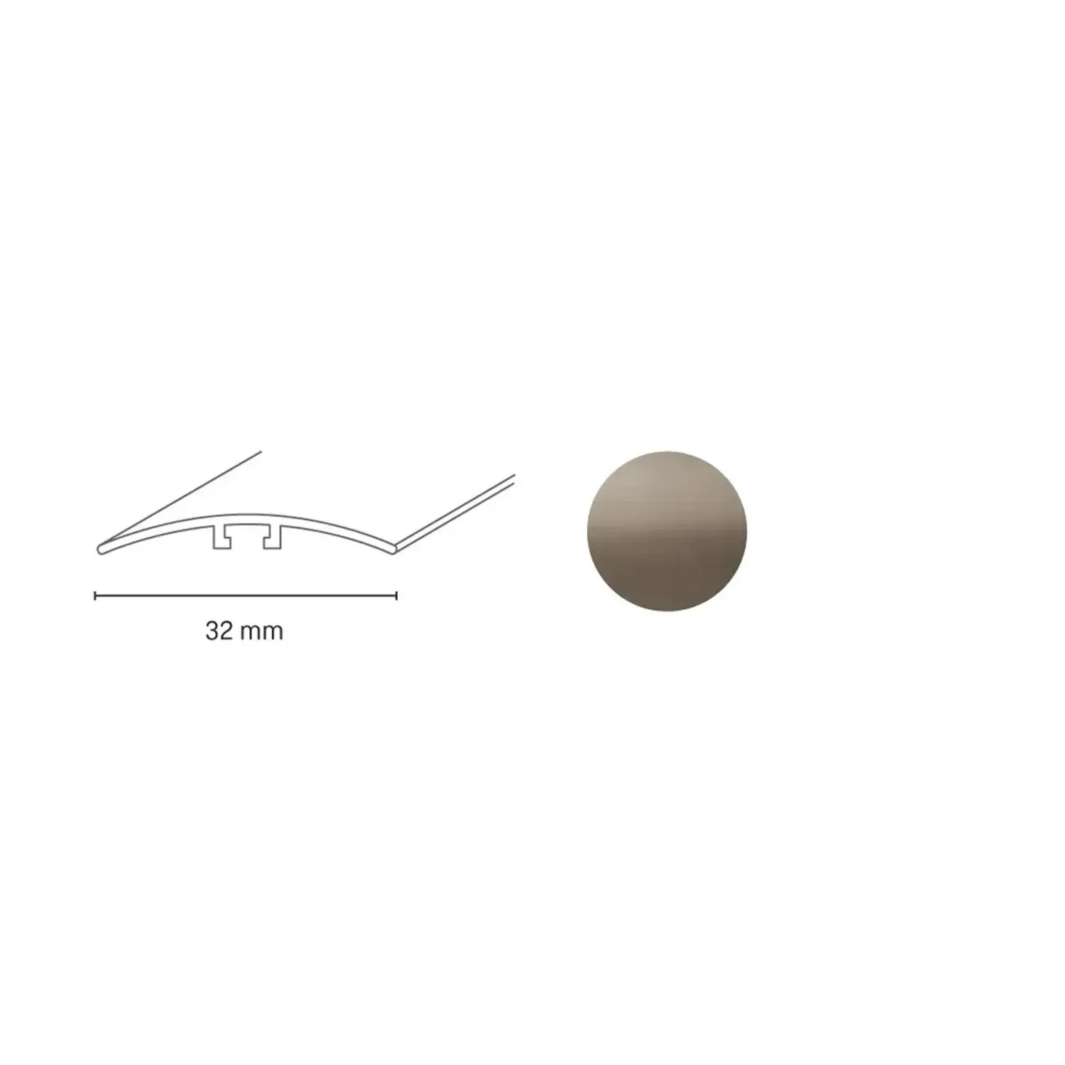 Döllken Profiles Přechodový profil DP 66 hmoždinka 32 x 930 mm, champagne