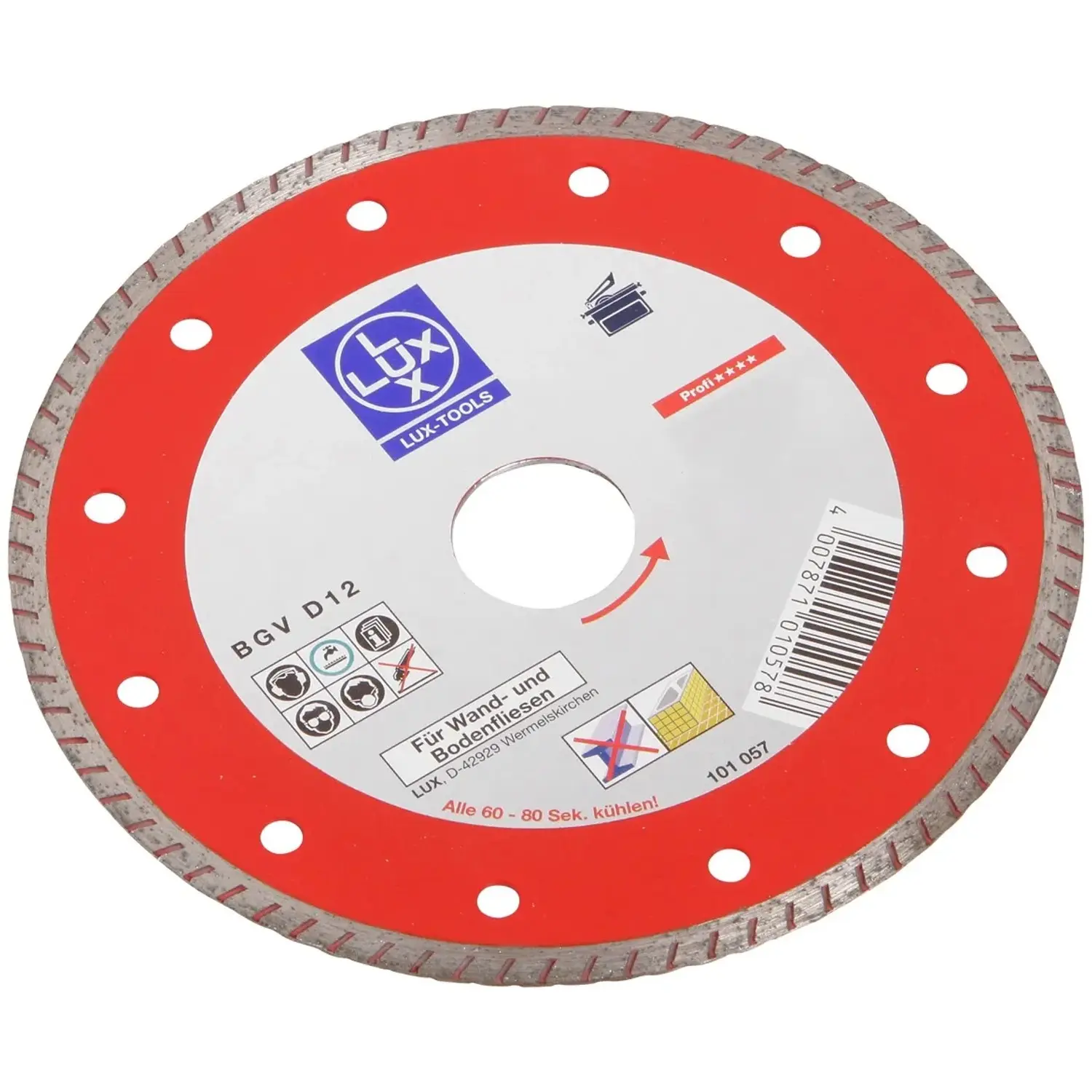 LUX-TOOLS Diamantový řezný kotouč na dlažbu a kámen, pr. 125x22,23/7 mm