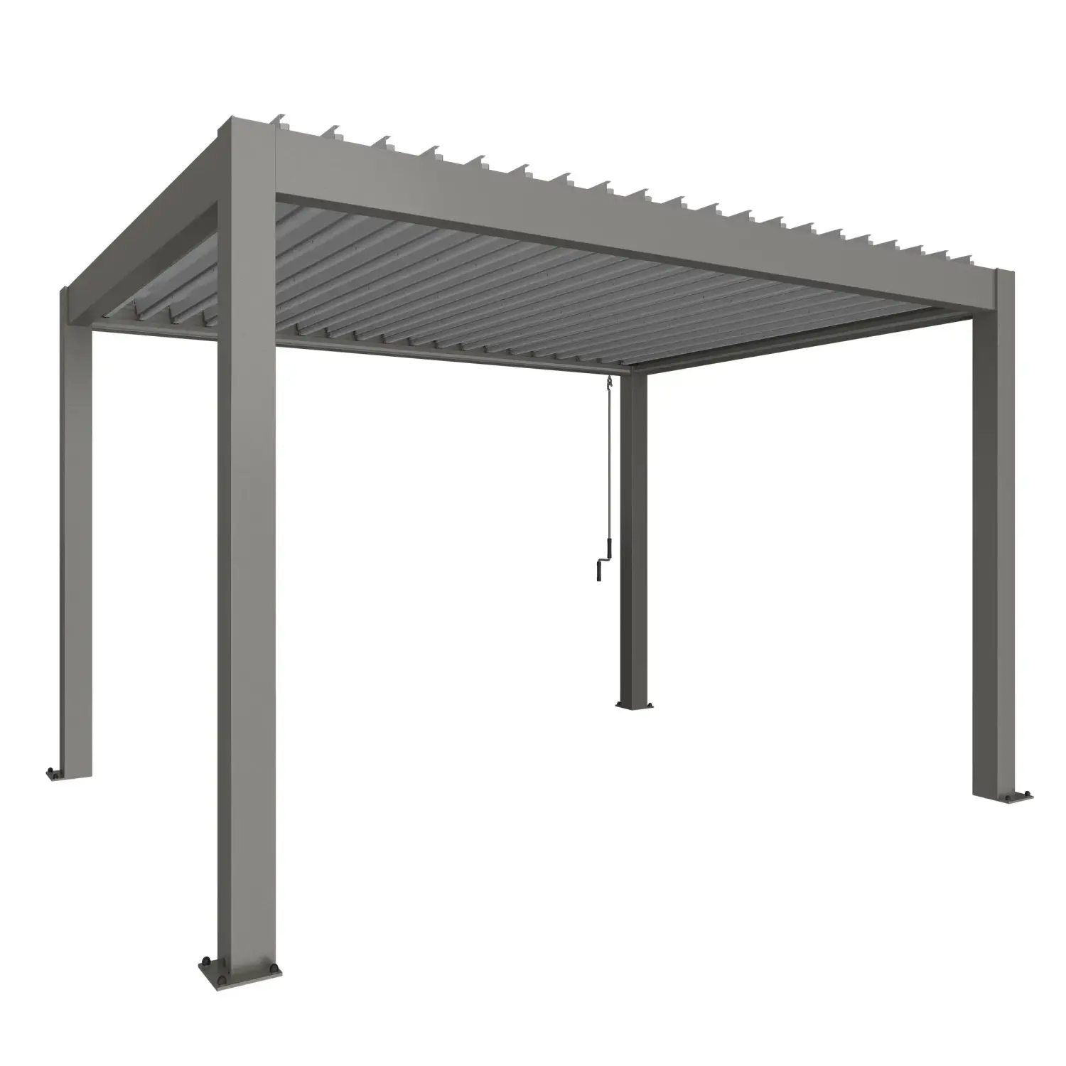 Biohort Pergola 4 x 3 křemenově šedá/stříbrná 404,5 x 312 cm