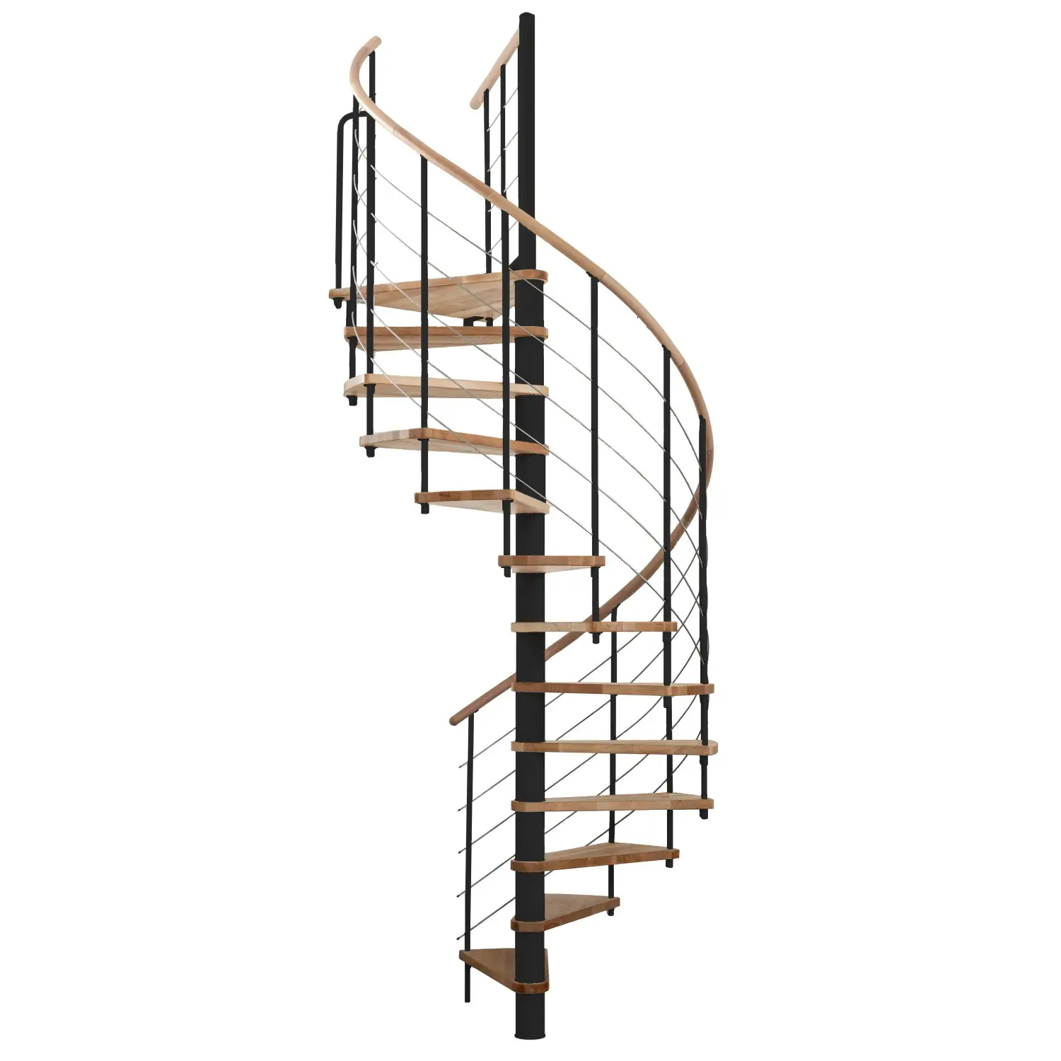 Minka STAIRS Kombinované točité schodiště Venezia buk/černá pr. 140 cm