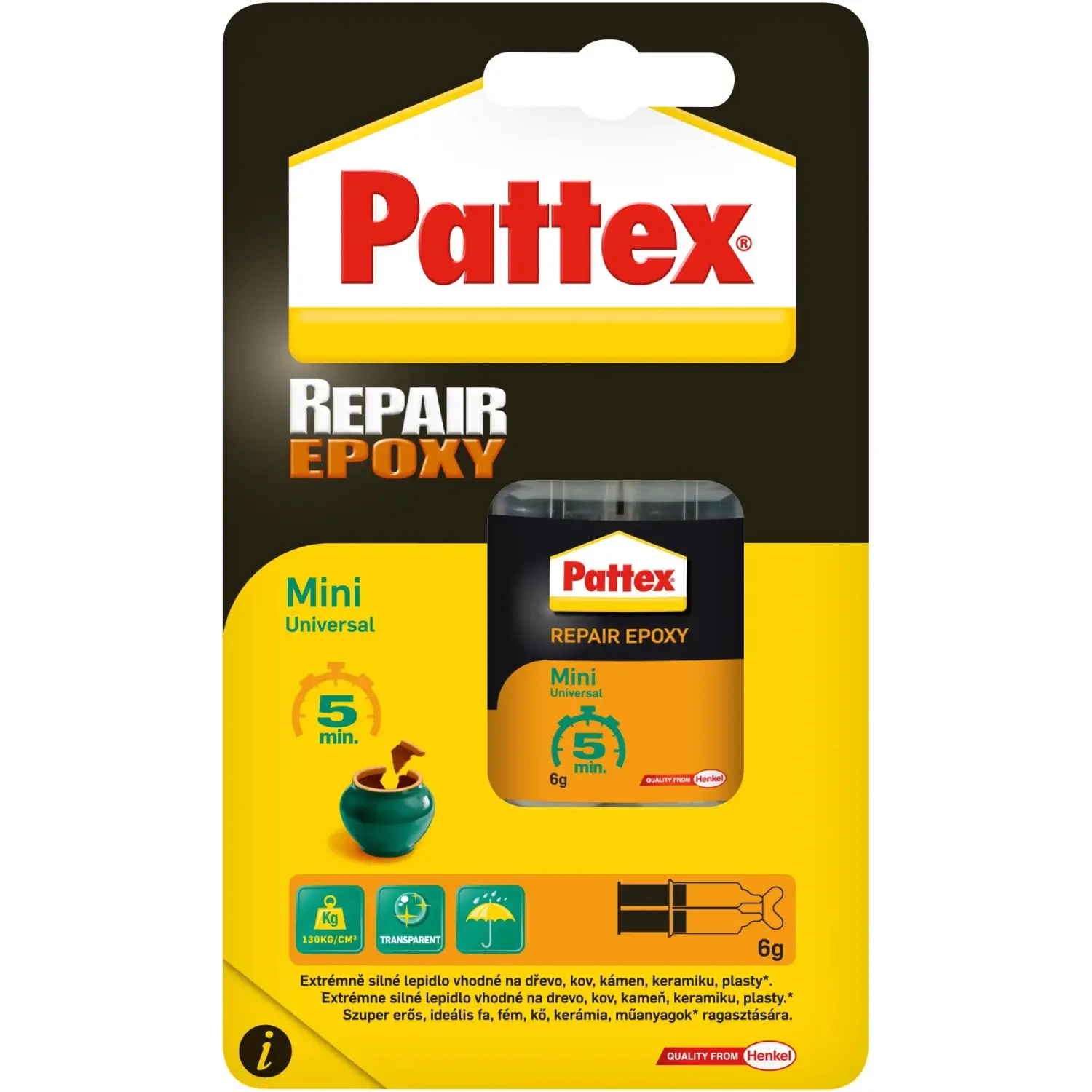 Pattex Dvousložkové epoxidové lepidlo REPAIR EPOXY 6 ml