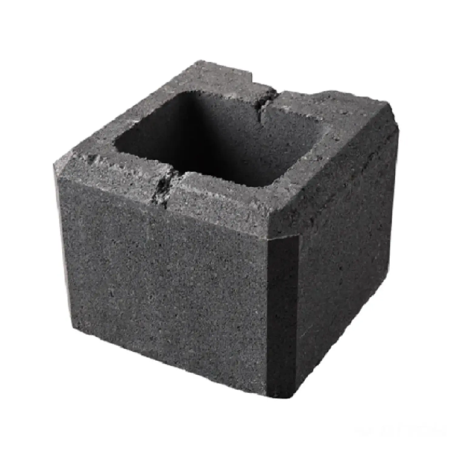DITON Zdicí prvek VISO koncový poloviční černý 20 x 20 x 15 cm